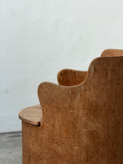 Important 1903 Swedish Pine Kubbstol Log Chair Antique Historical
