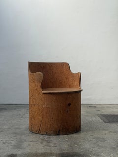 Important 1903 Swedish Pine Kubbstol Log Chair Antique Historical