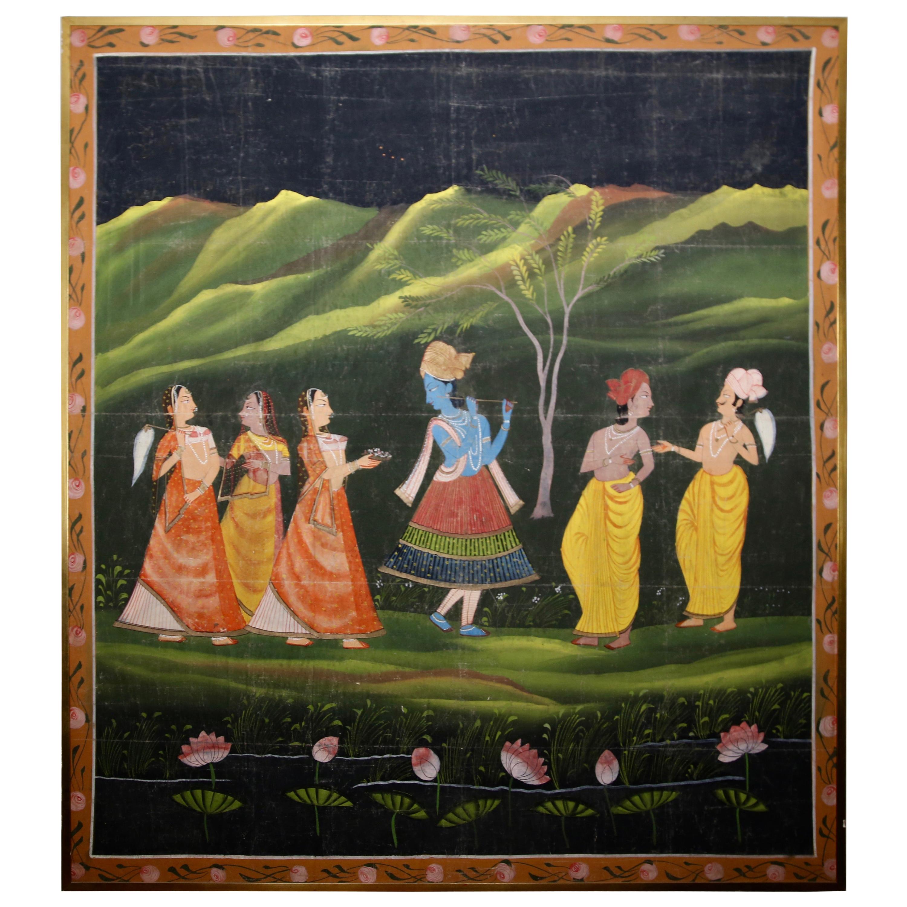Important 1930s Indian Batik For Sale
