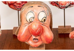 Important 1937 Papier Mâche Head/Masks Of "The 7 Dwarfs" - A Revue For The Movie