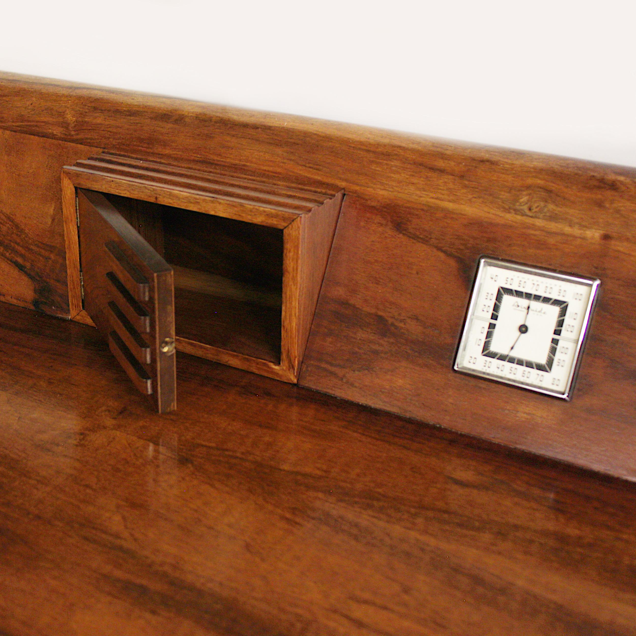 Veneer Important 1939 Walnut Art Deco Modern 