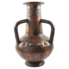 Important 1960s Italian Copper Baluster Urn Vase