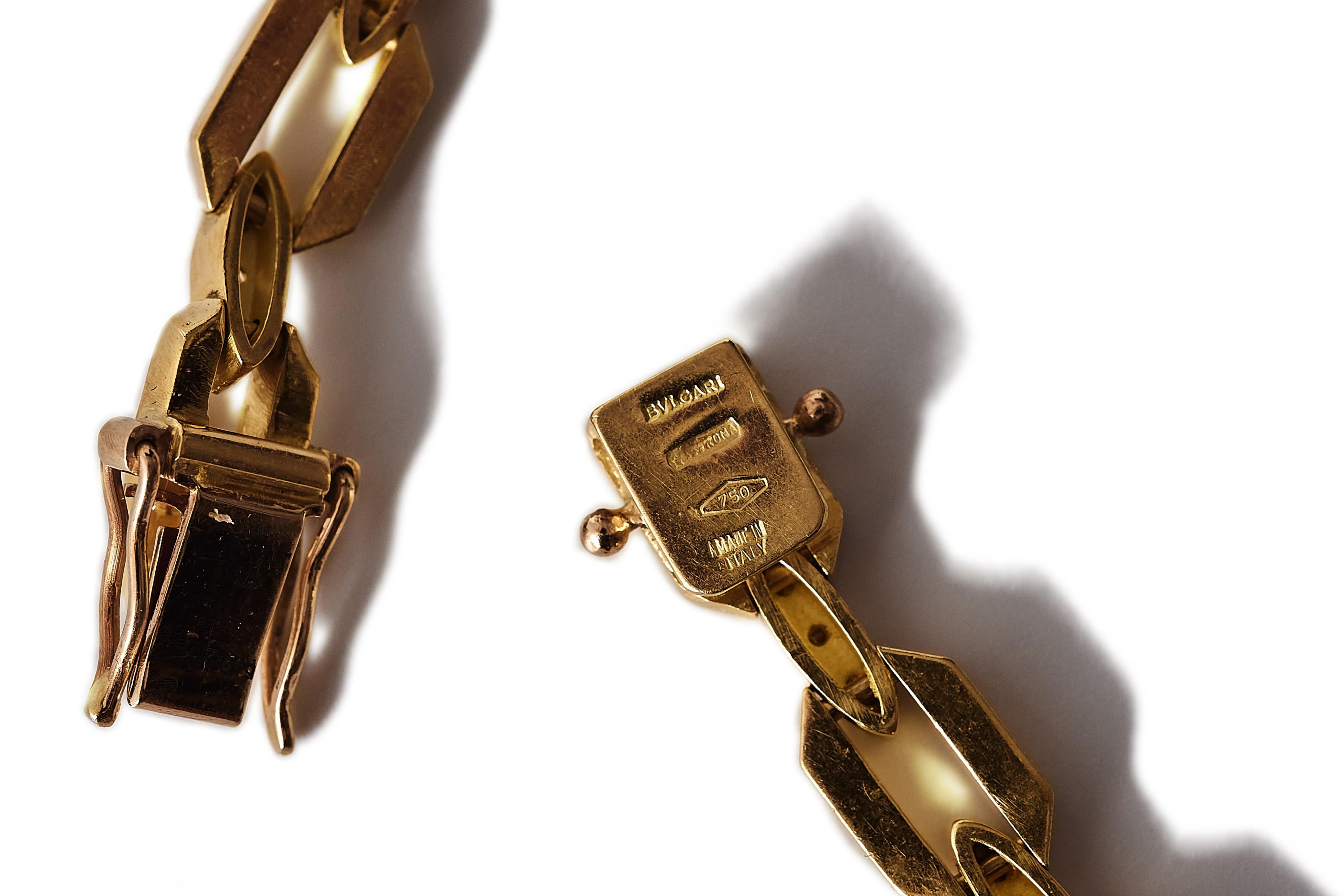 Importante collana di Bulgari degli anni '70 in Monet, Tetradracma, Oro 18 carati e Diamanti. in vendita 1
