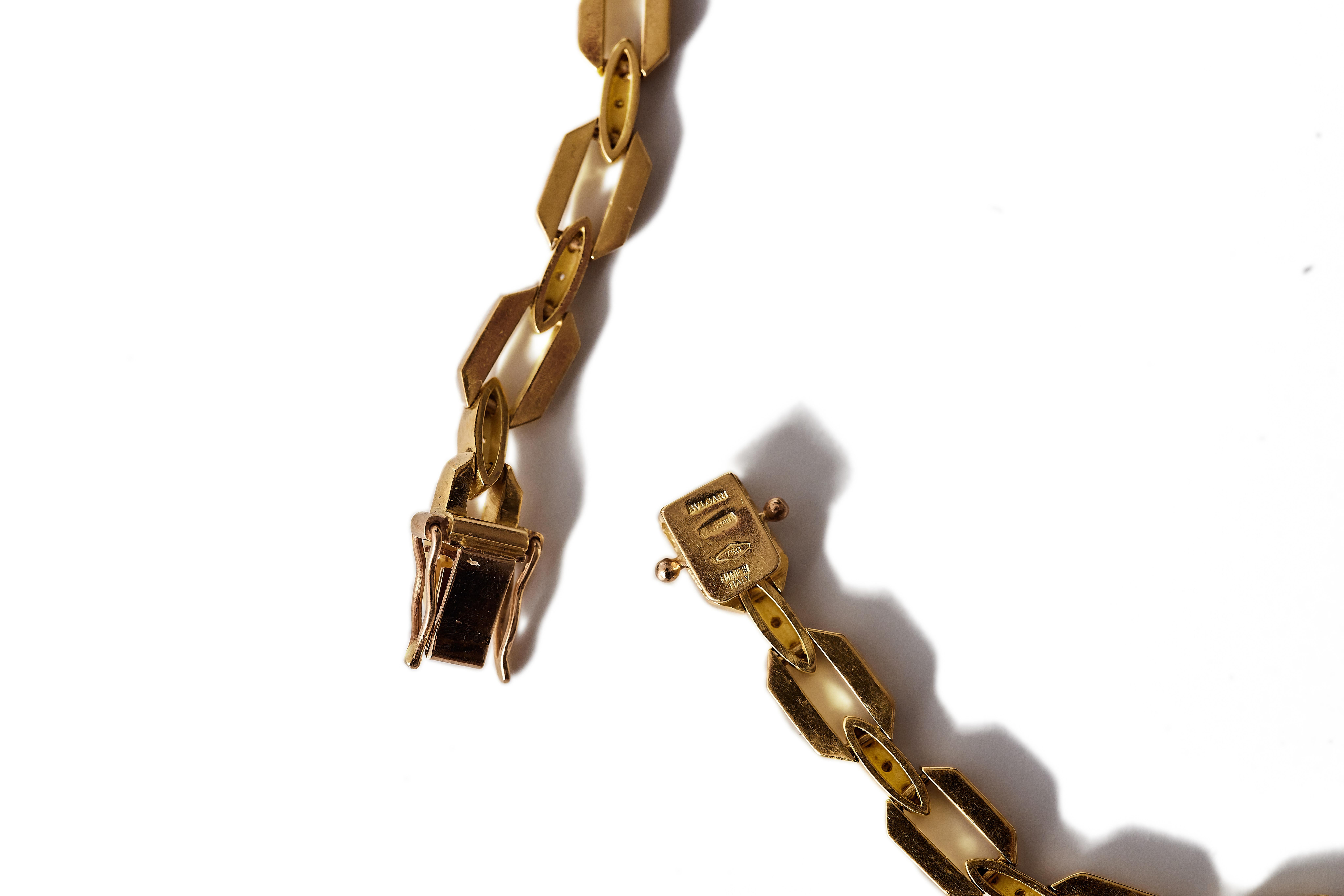 Importante collana di Bulgari degli anni '70 in Monet, Tetradracma, Oro 18 carati e Diamanti. in vendita 2