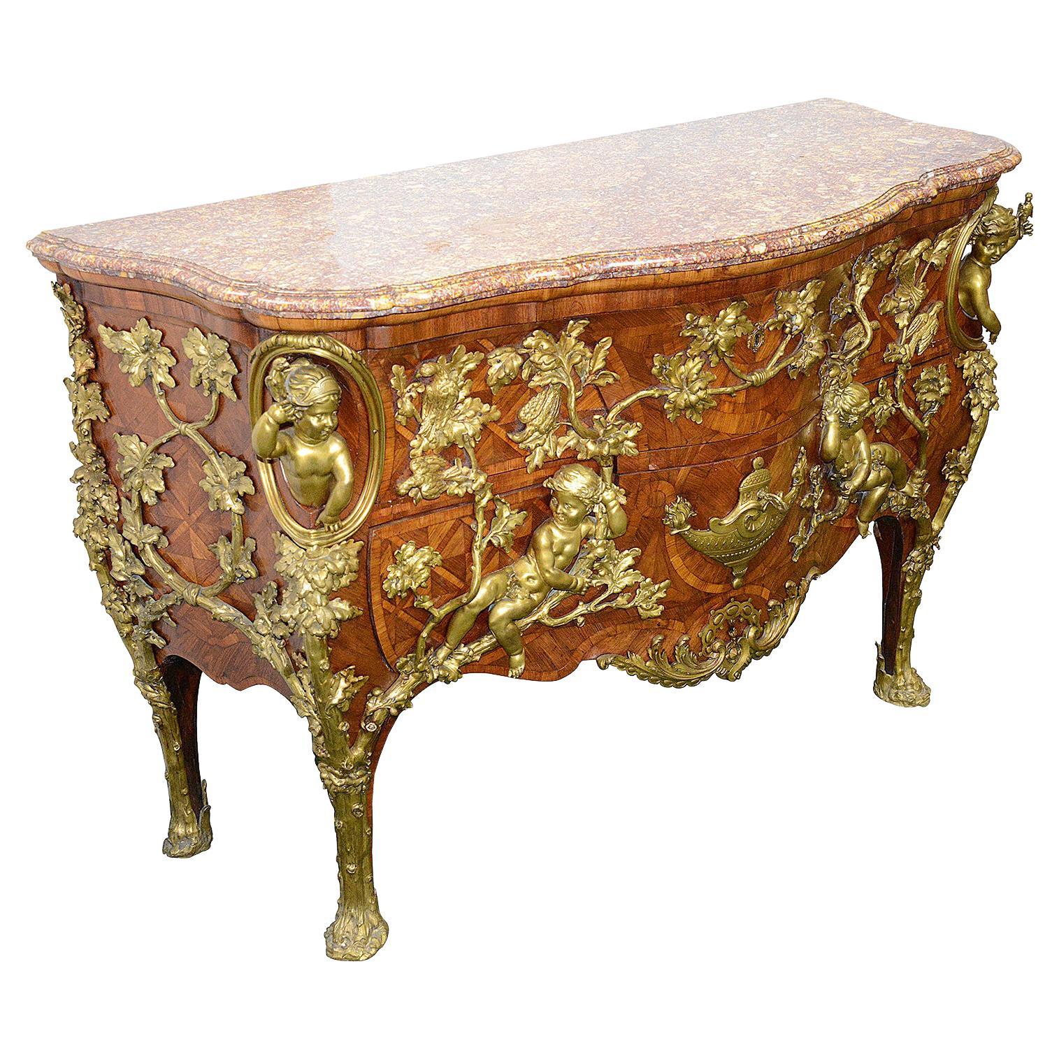 Important 19th Century Charles Cressant Influenced Commode For Sale