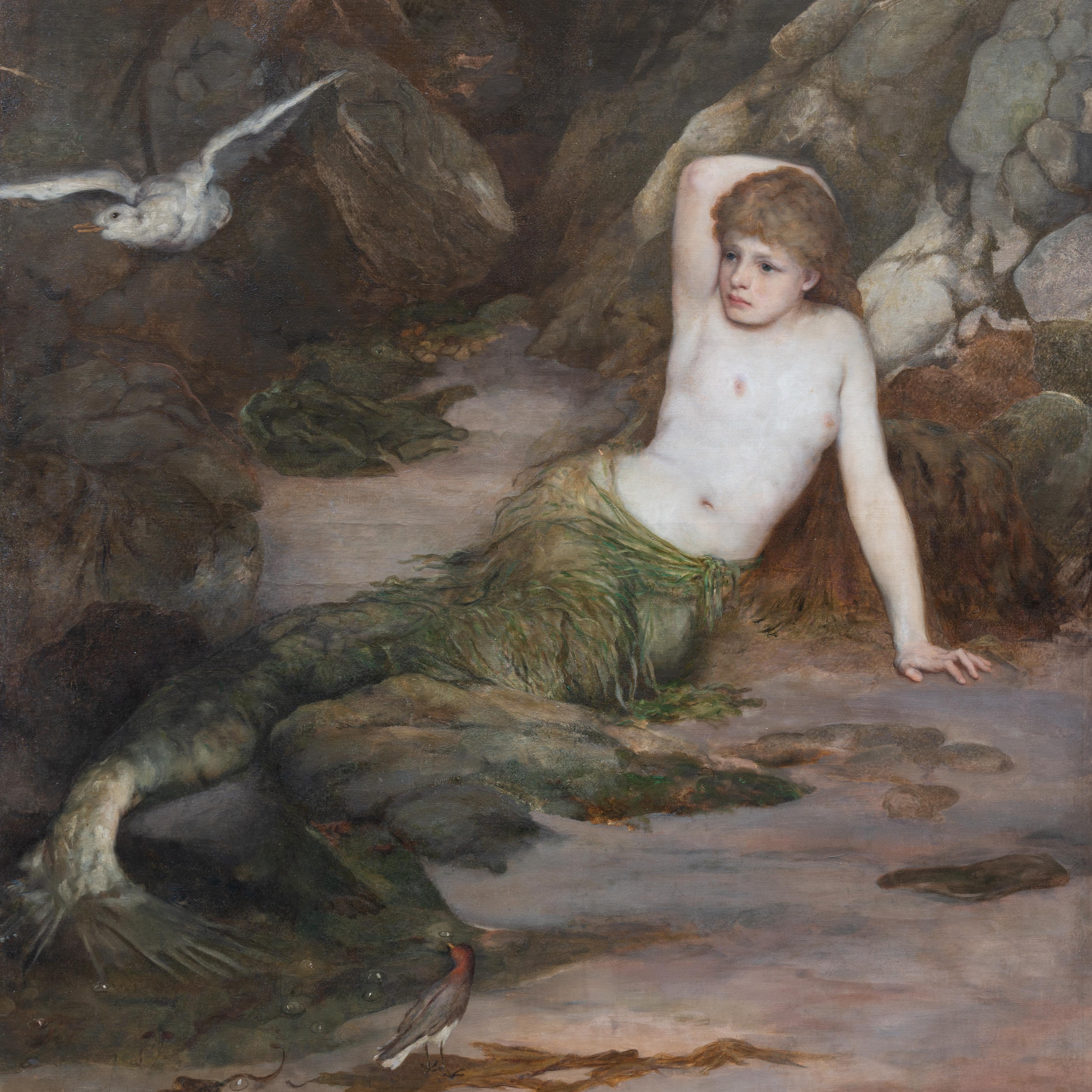 Charles Napier Kennedy, Gemälde „Die Meerjungfrau“ aus dem 19. Jahrhundert (Spätes 19. Jahrhundert)