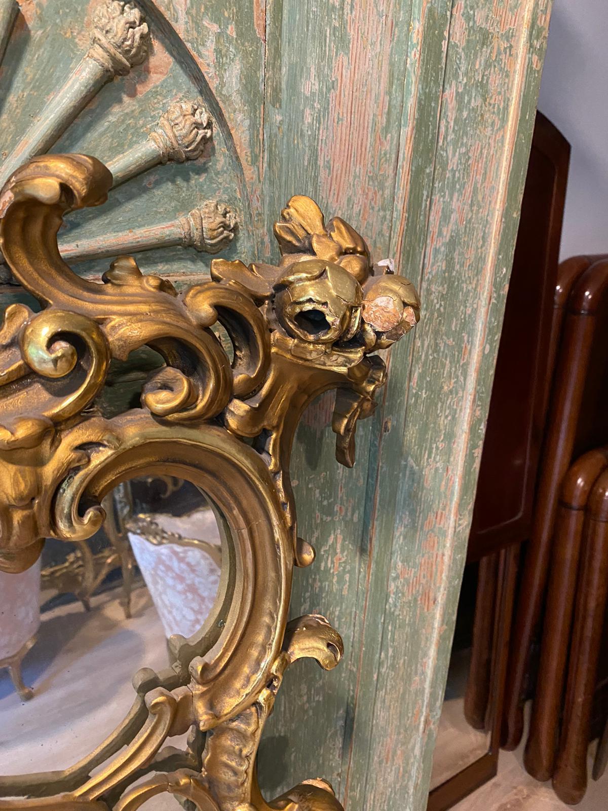 Important 19th Century French Mirror Console with Italian Marble For Sale 8