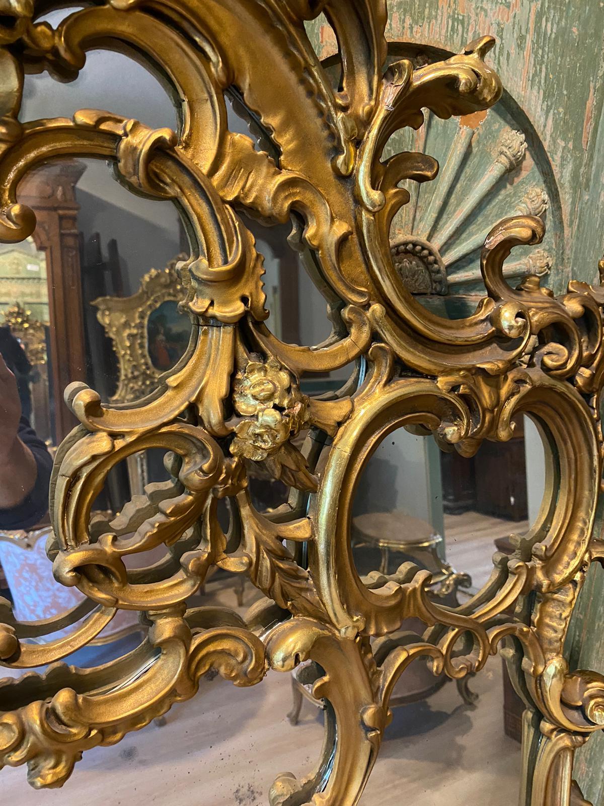 Importante console a specchio francese del XIX secolo con marmo italiano in vendita 3