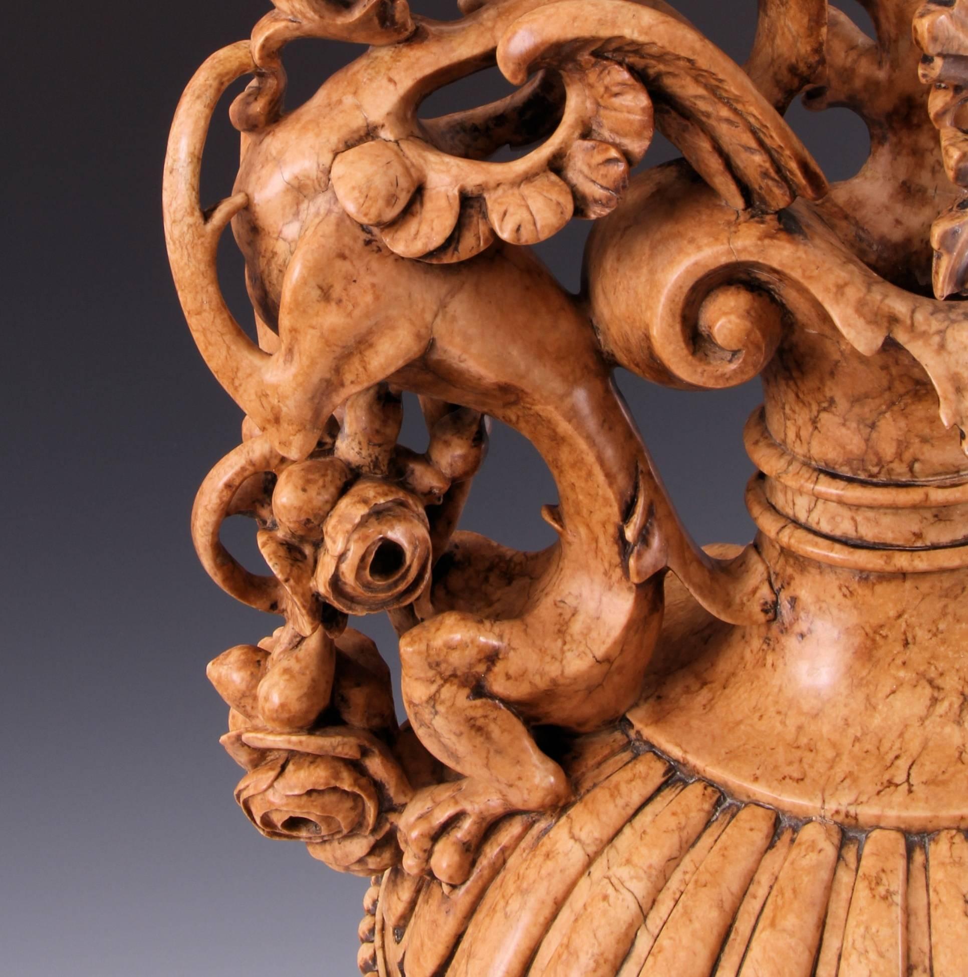 Renaissance Revival Important 19th Century Neo-Renaissance Carved Marble Ewer