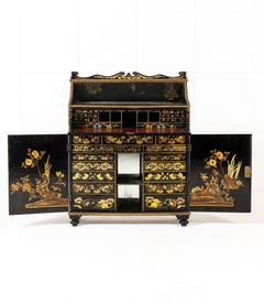 Important 19th Century Regency Period Japanned Side Cabinet