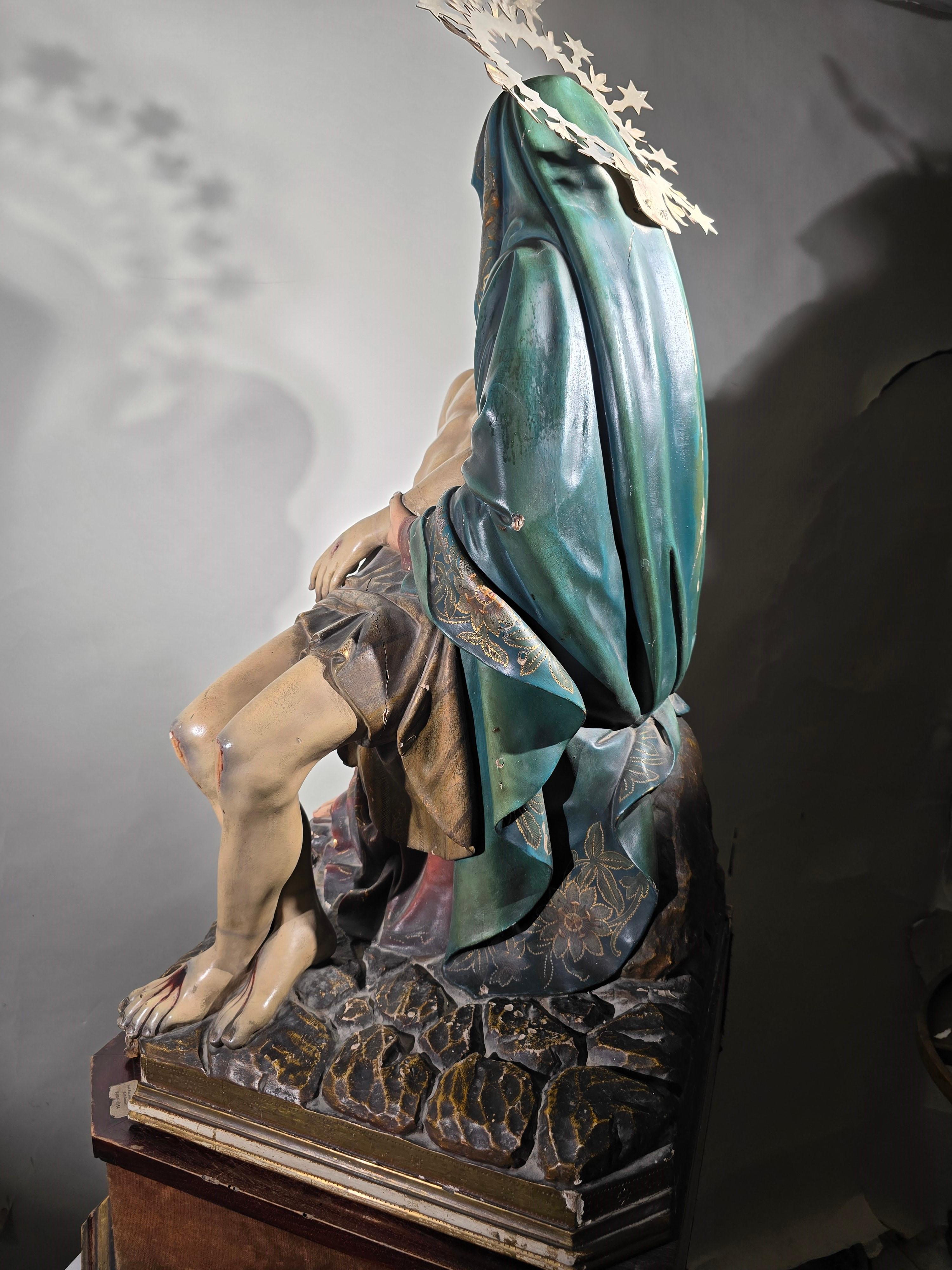 Important 19th Century Sculpture: The Pieta For Sale 10