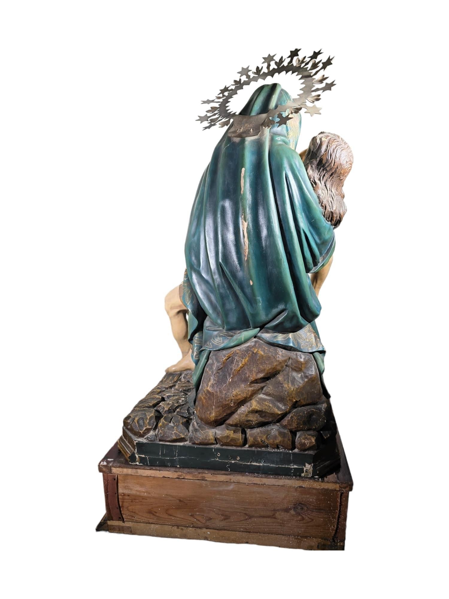 Important 19th Century Sculpture: The Pieta For Sale 14