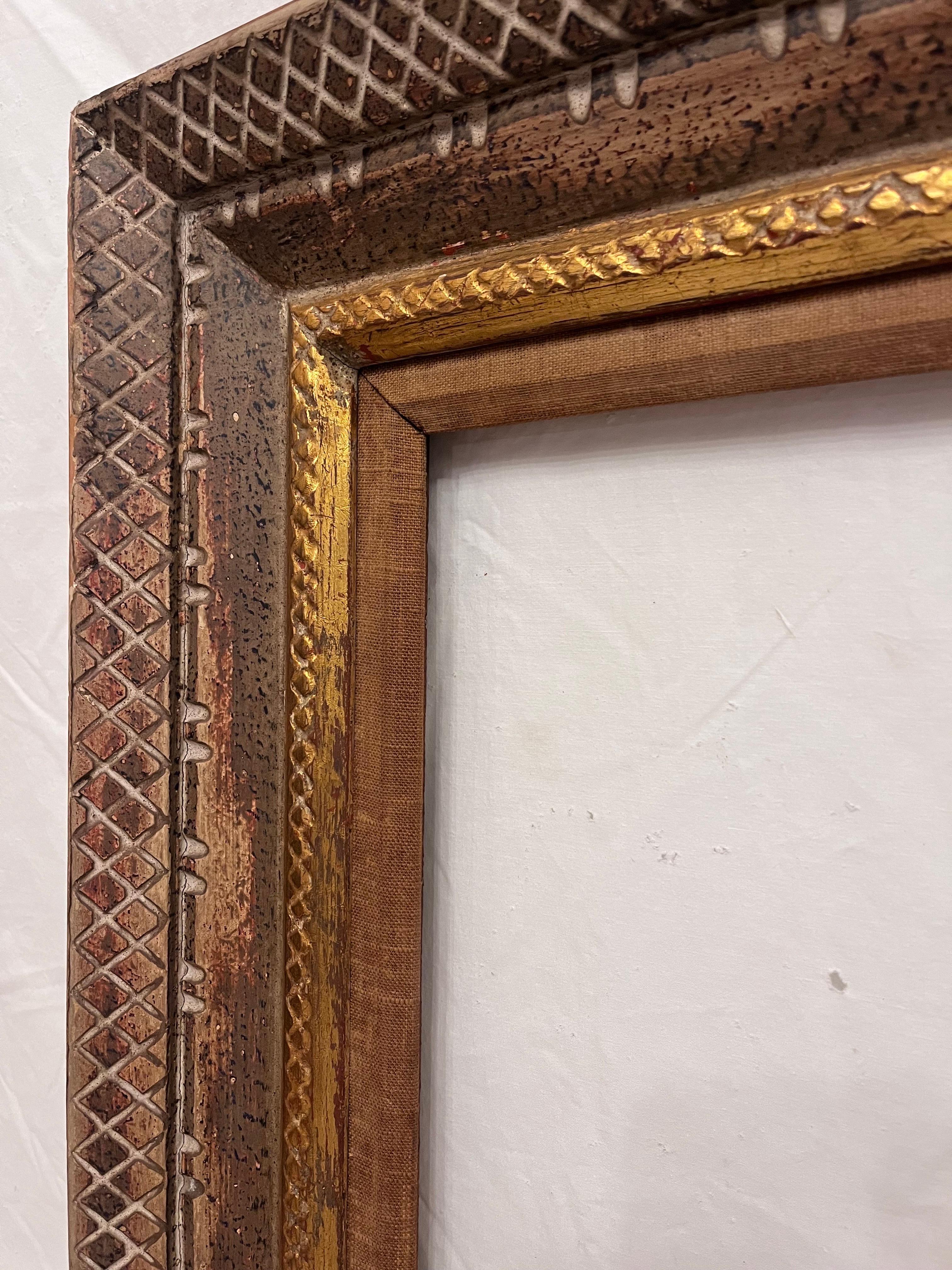 Mid-Century Modern Important 20th C Hand Carved Modernist Picture Frame Midtown Frame Shop 24 x 20