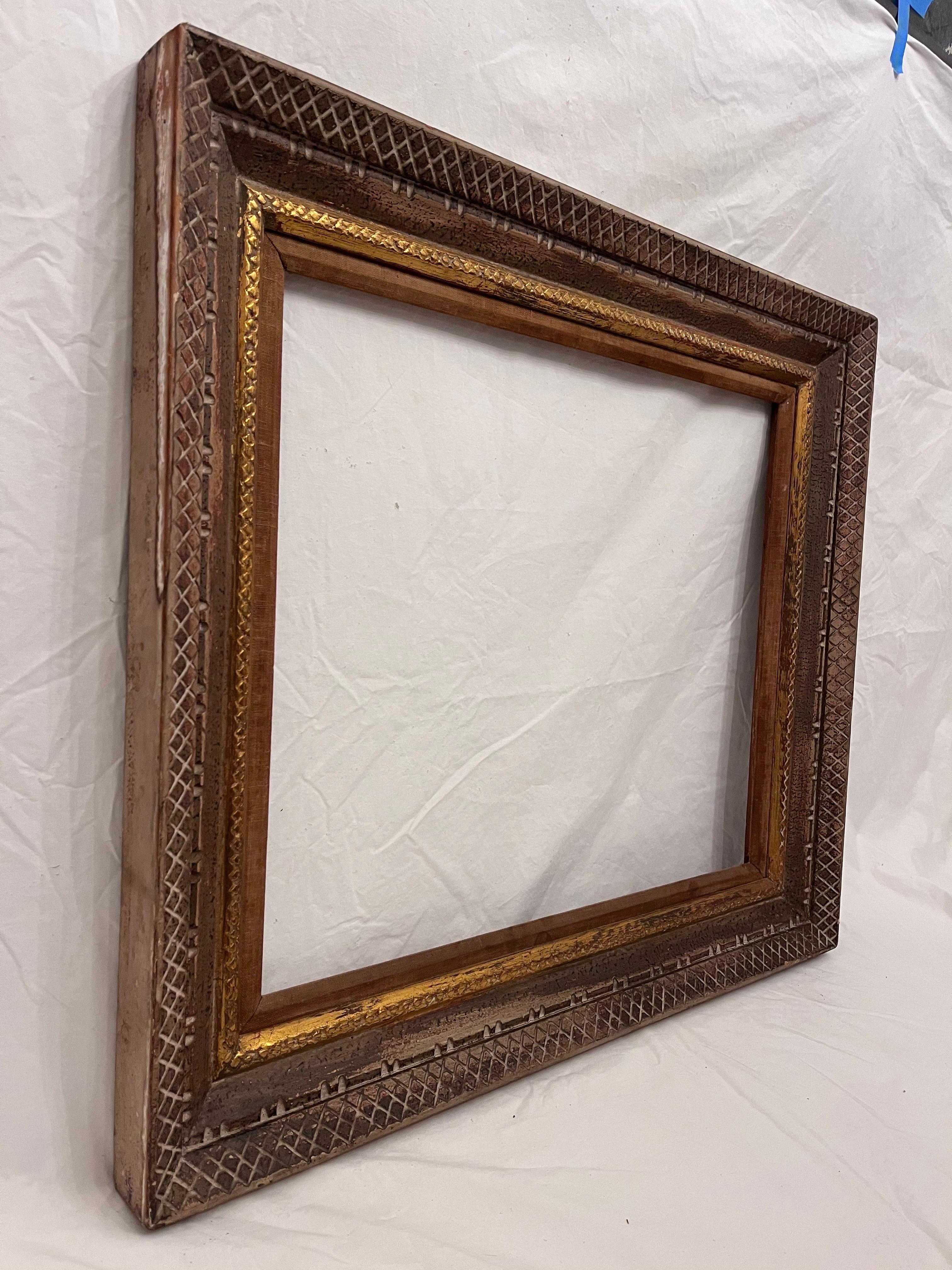 Important 20th C Hand Carved Modernist Picture Frame Midtown Frame Shop 24 x 20 In Good Condition In Atlanta, GA