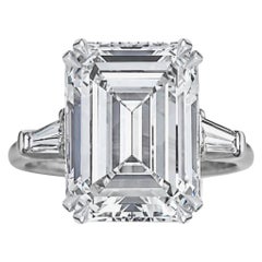 GIA Certified Important 4 Carat Emerald Cut Ring