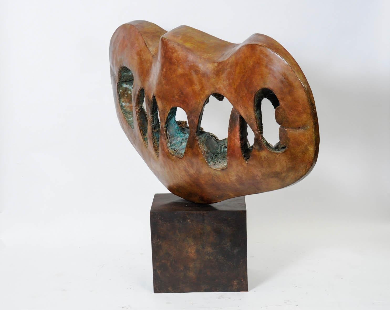Important Abstract Bronze Sculpture Signed by Constantin andreou 3