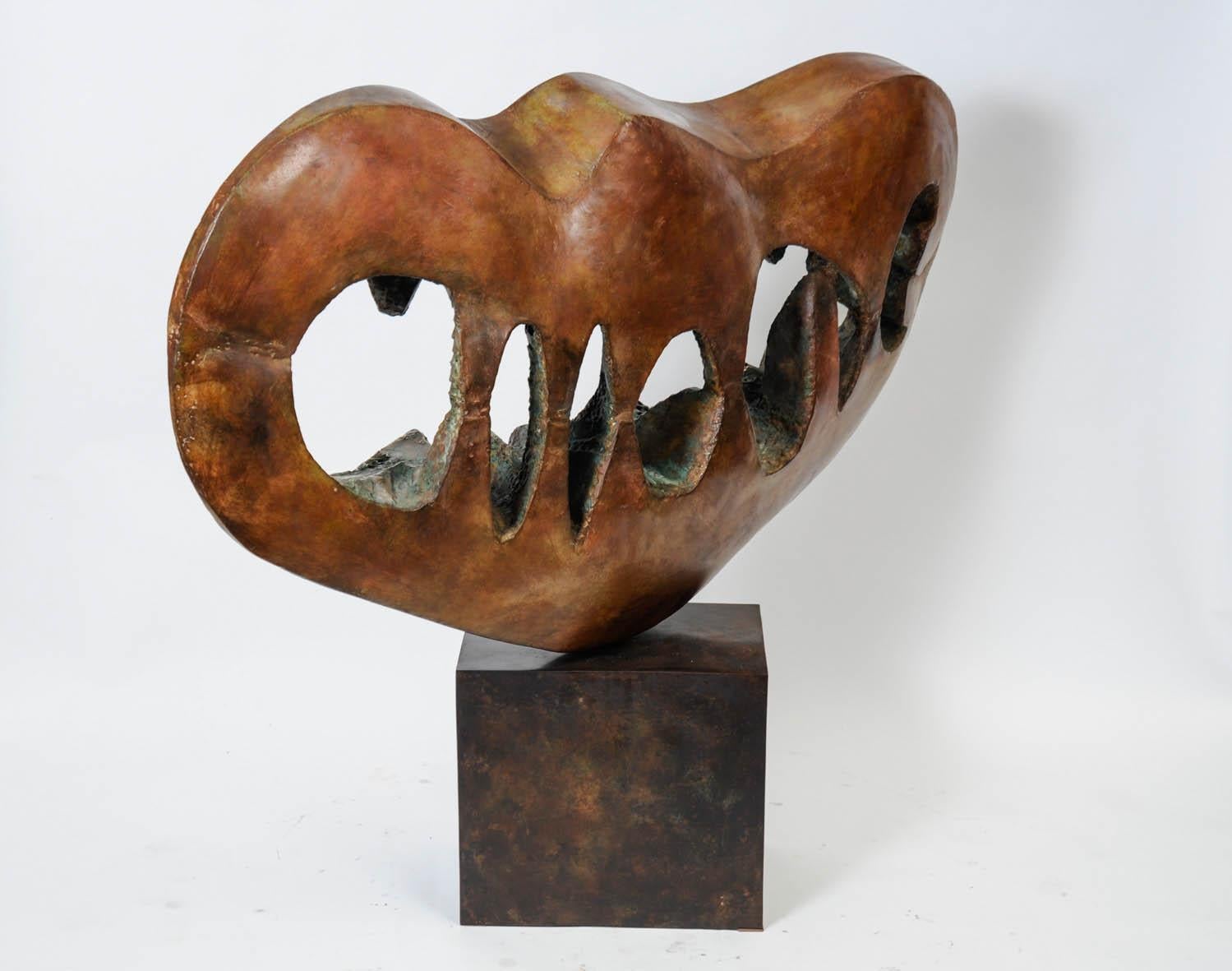 Important Abstract Bronze Sculpture Signed by Constantin andreou 2
