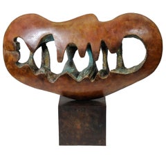 Important Abstract Bronze Sculpture Signed by Constantin andreou