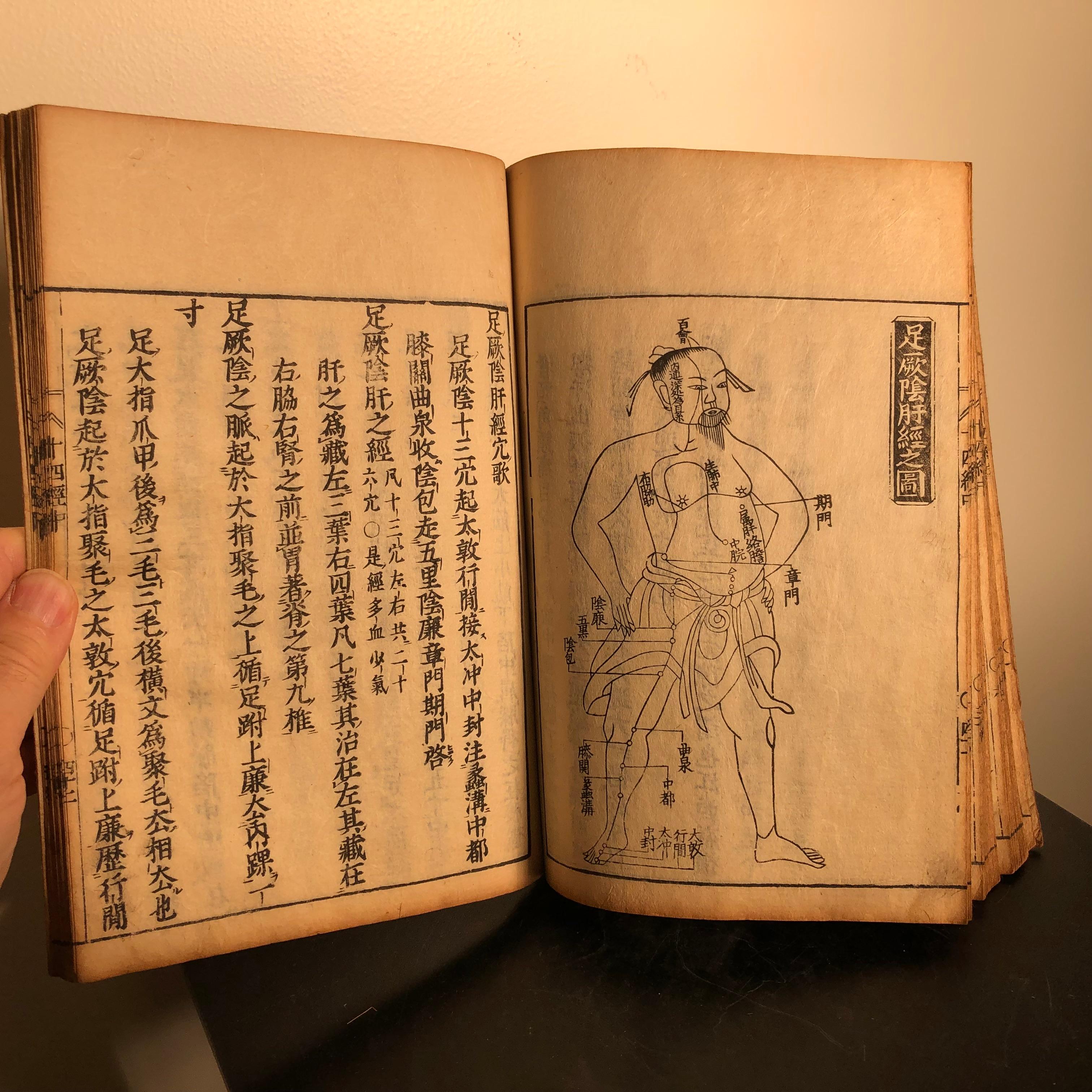 Important Acupuncture Japanese Antique Woodblock Guide Book, 19th Century Prints 4