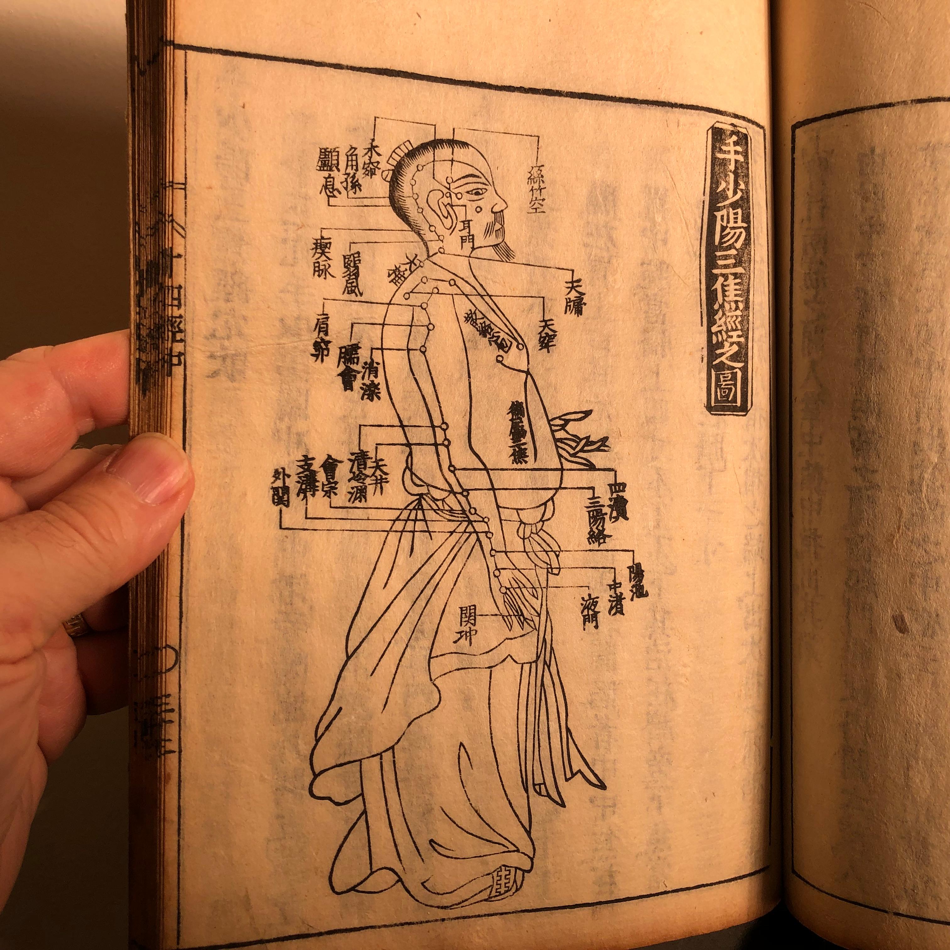 Important Acupuncture Japanese Antique Woodblock Guide Book, 19th Century Prints 5