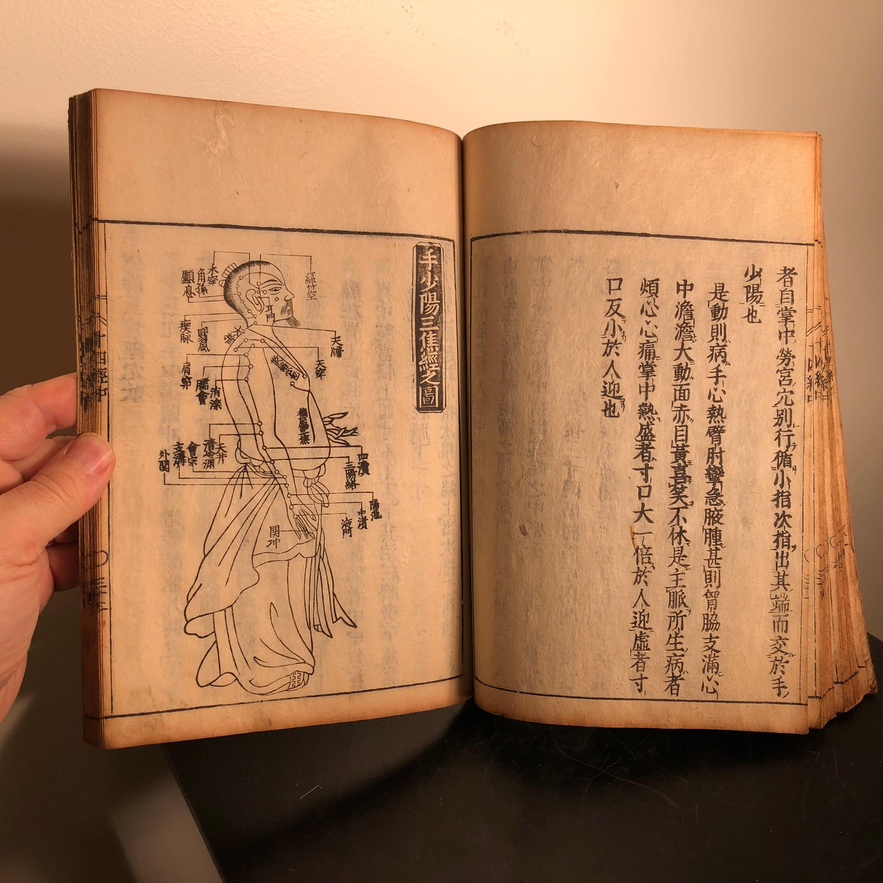 Important Acupuncture Japanese Antique Woodblock Guide Book, 19th Century Prints 6