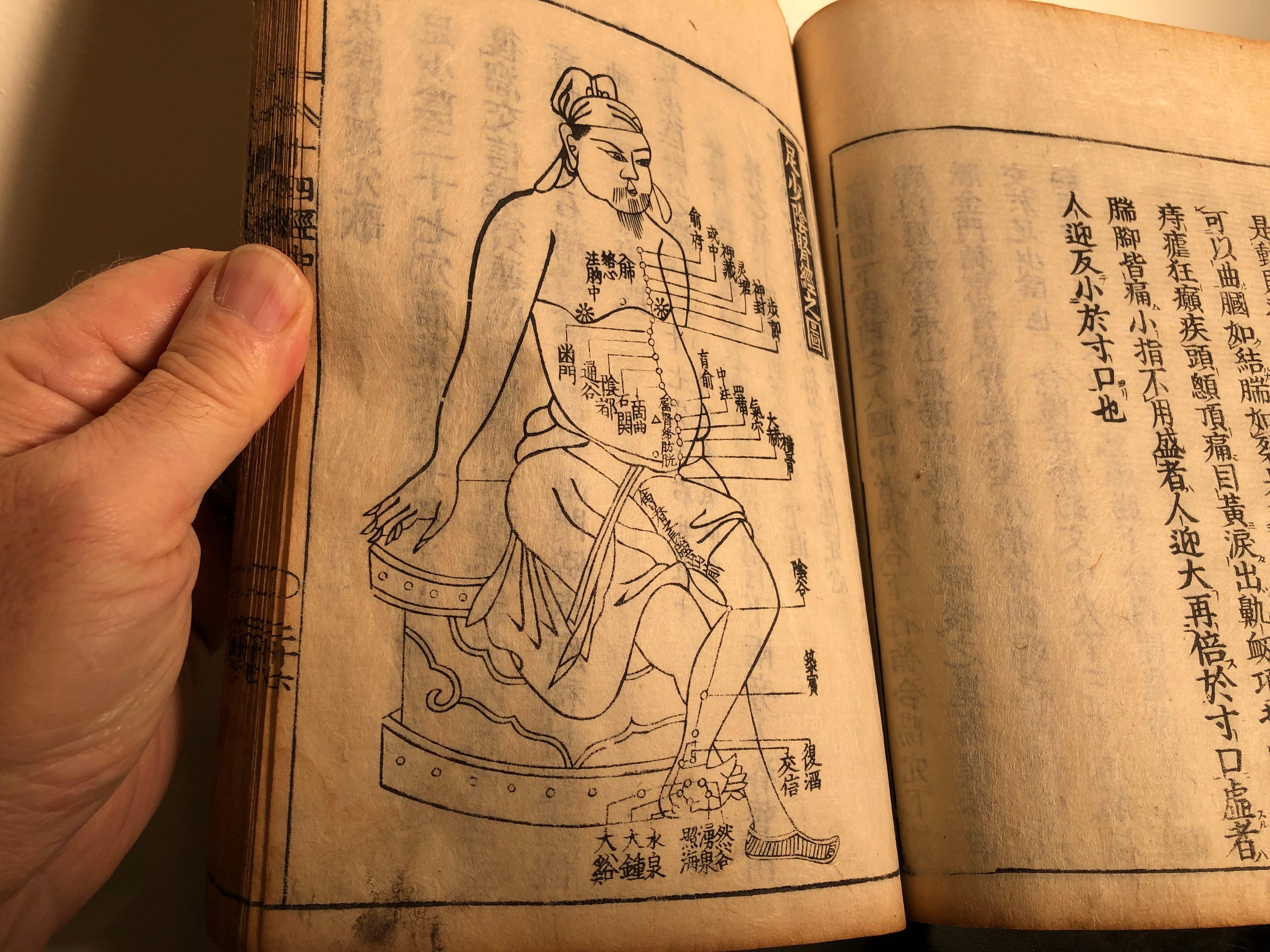 Important Acupuncture Japanese Antique Woodblock Guide Book, 19th Century Prints 7