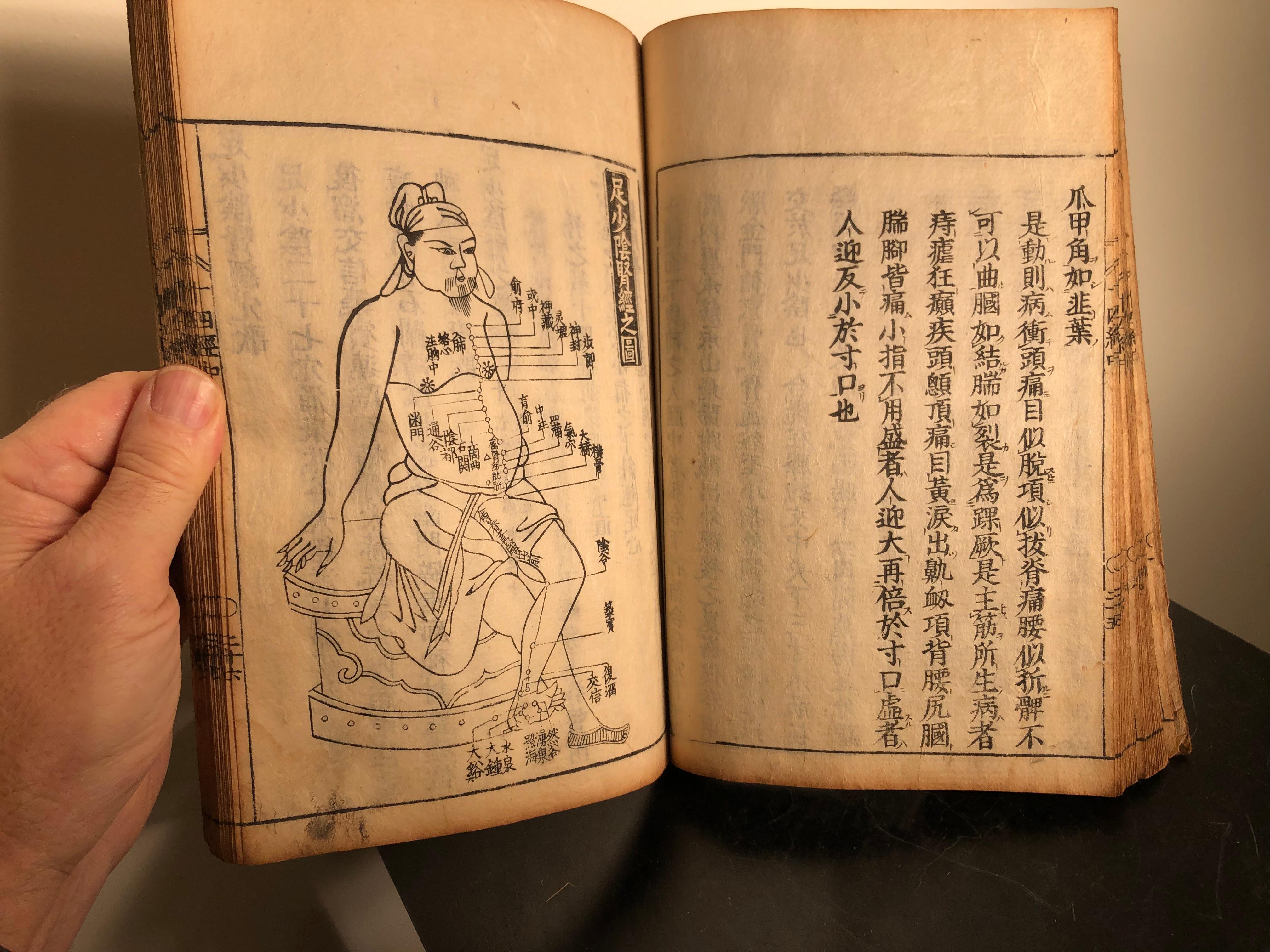 Important Acupuncture Japanese Antique Woodblock Guide Book, 19th Century Prints 8