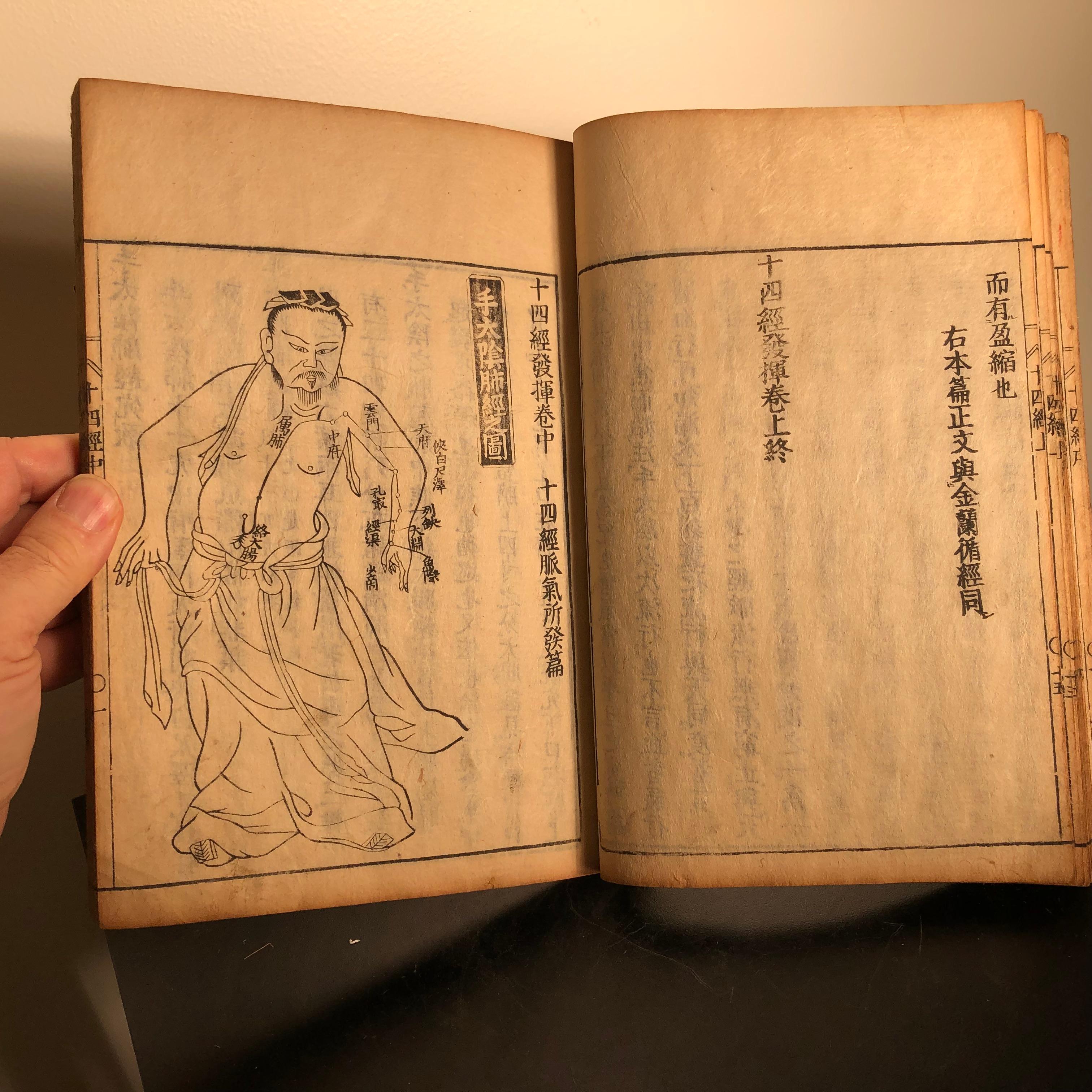 Important Acupuncture Japanese Antique Woodblock Guide Book, 19th Century Prints 9