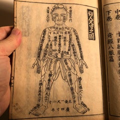 Important Acupuncture Japanese Antique Woodblock Guide Book, 19th Century Prints