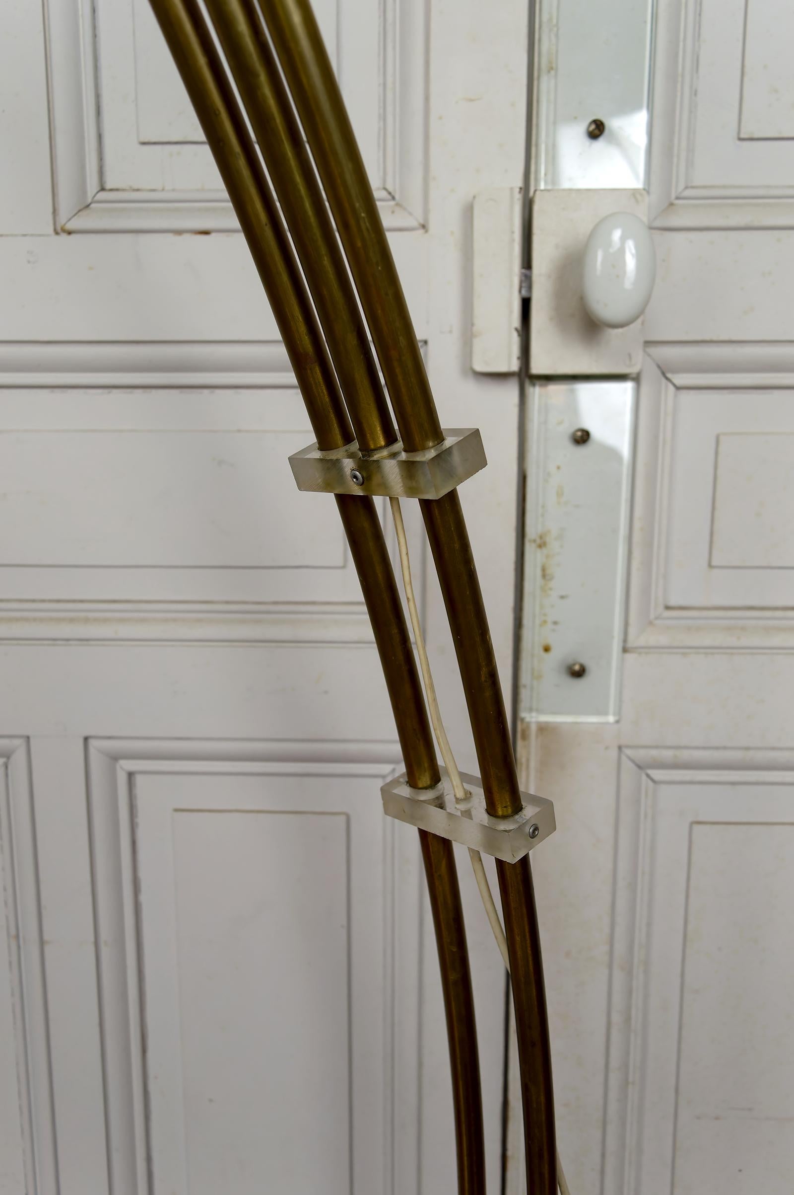Important Adjustable Arc Floor Lamp on Marble Base, Italy, Circa 1970 For Sale 3