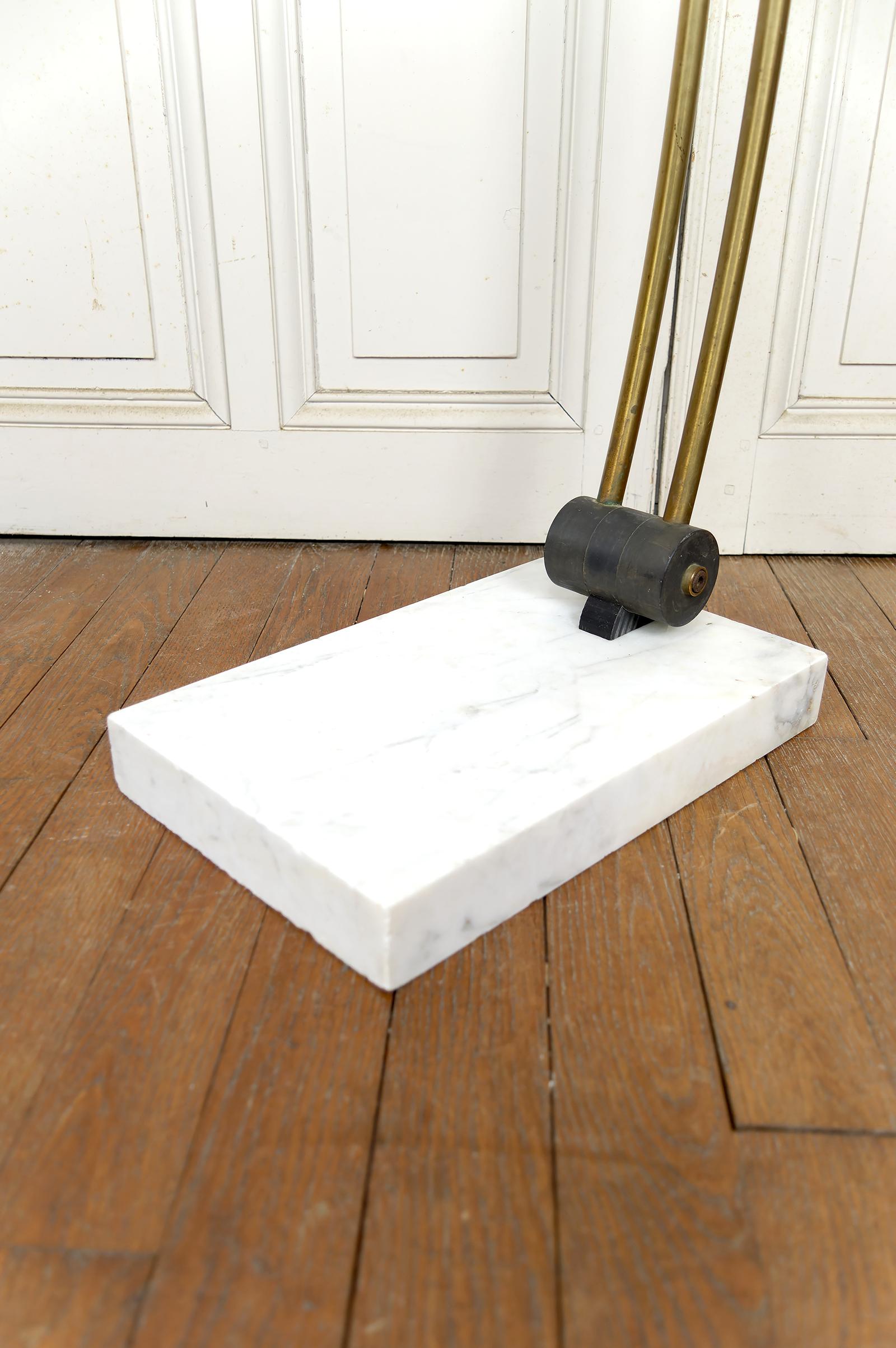 Important Adjustable Arc Floor Lamp on Marble Base, Italy, Circa 1970 For Sale 4
