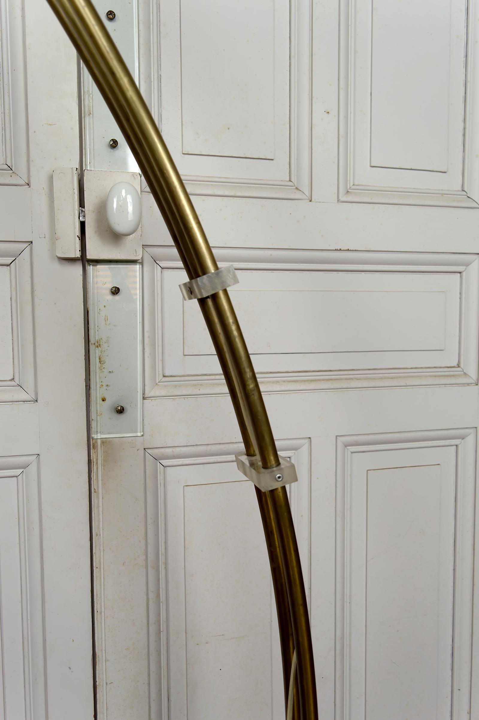 Important Adjustable Arc Floor Lamp on Marble Base, Italy, Circa 1970 For Sale 6