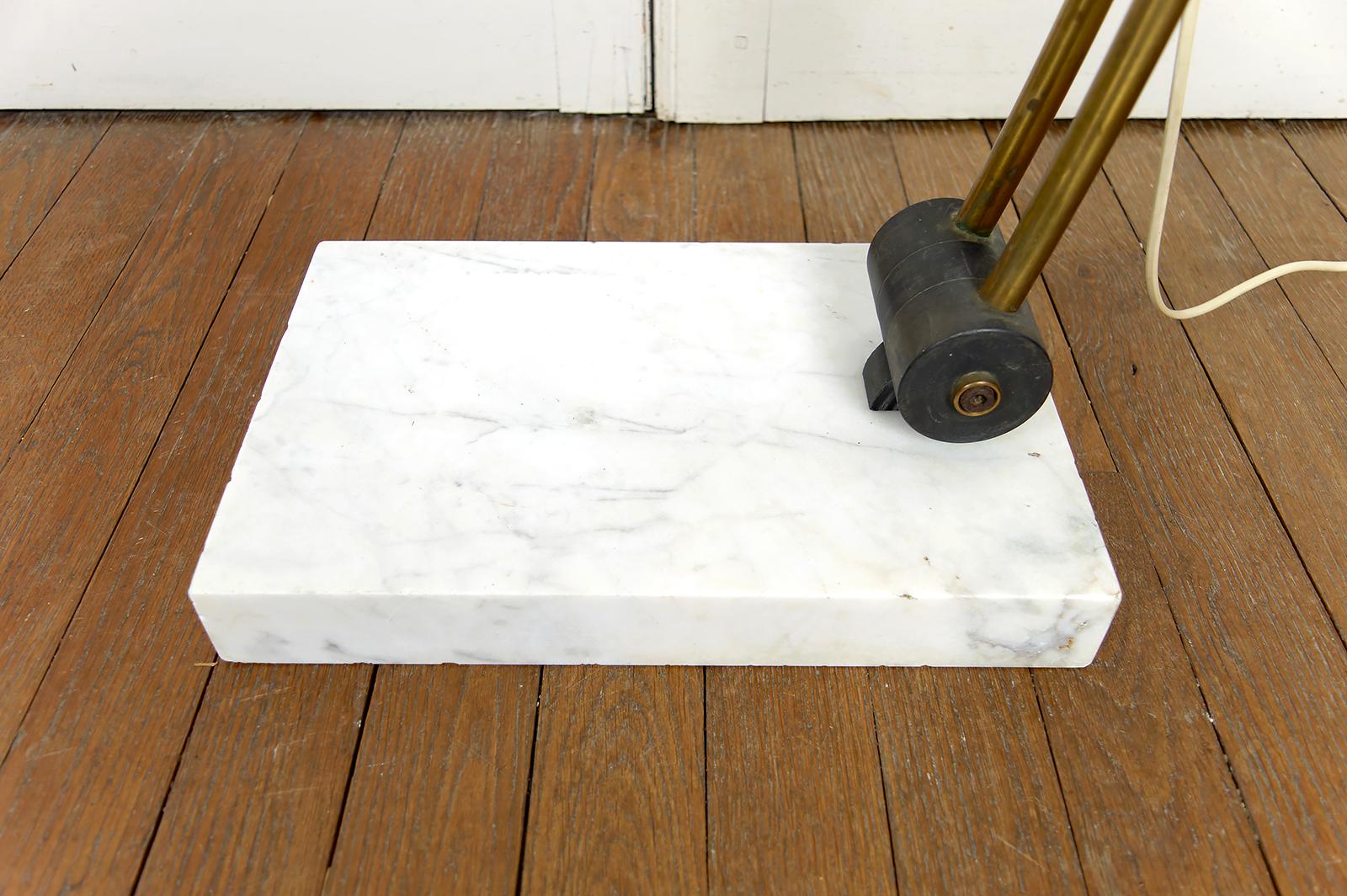 Important Adjustable Arc Floor Lamp on Marble Base, Italy, Circa 1970 For Sale 7
