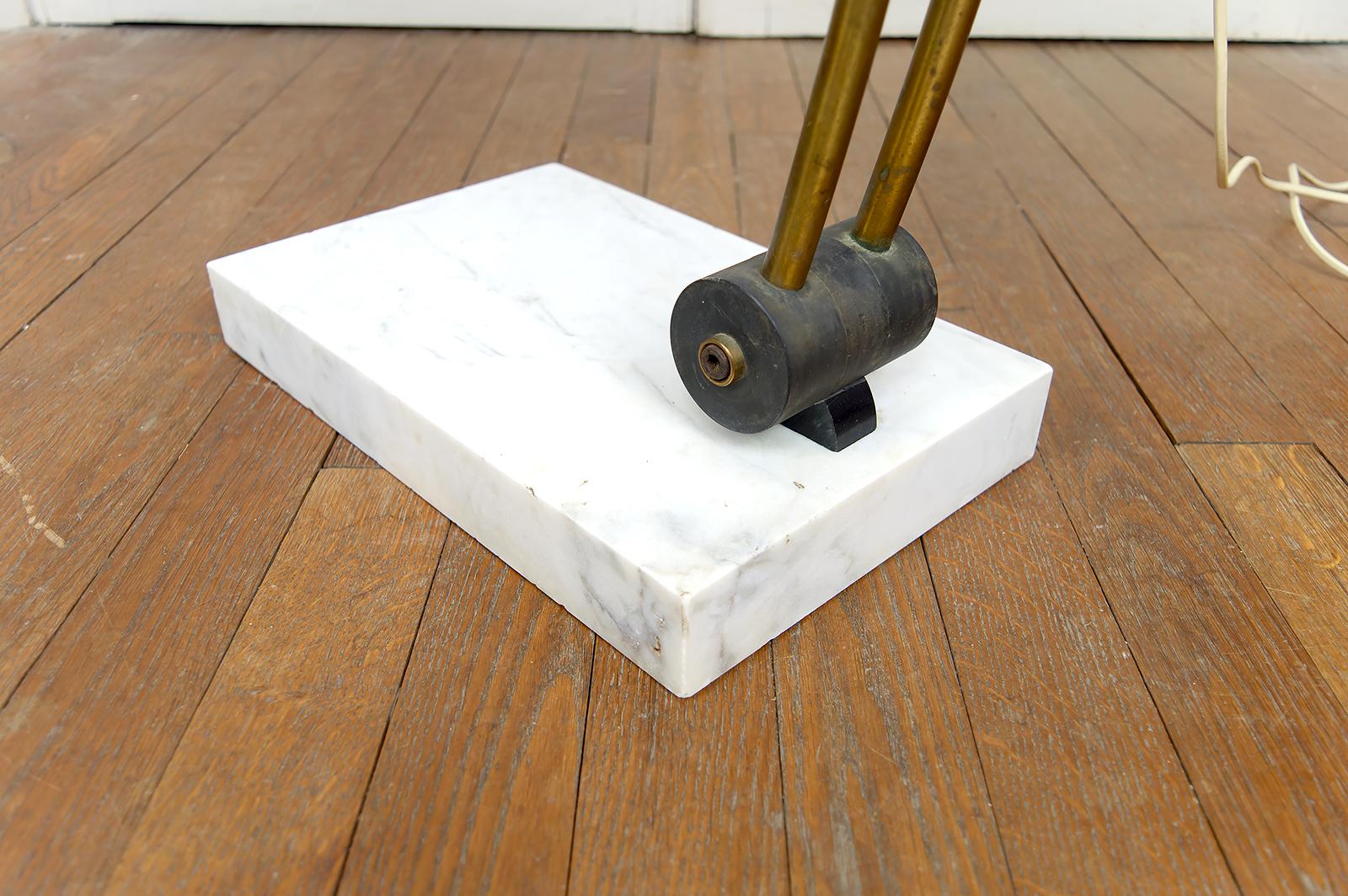 Important Adjustable Arc Floor Lamp on Marble Base, Italy, Circa 1970 For Sale 8