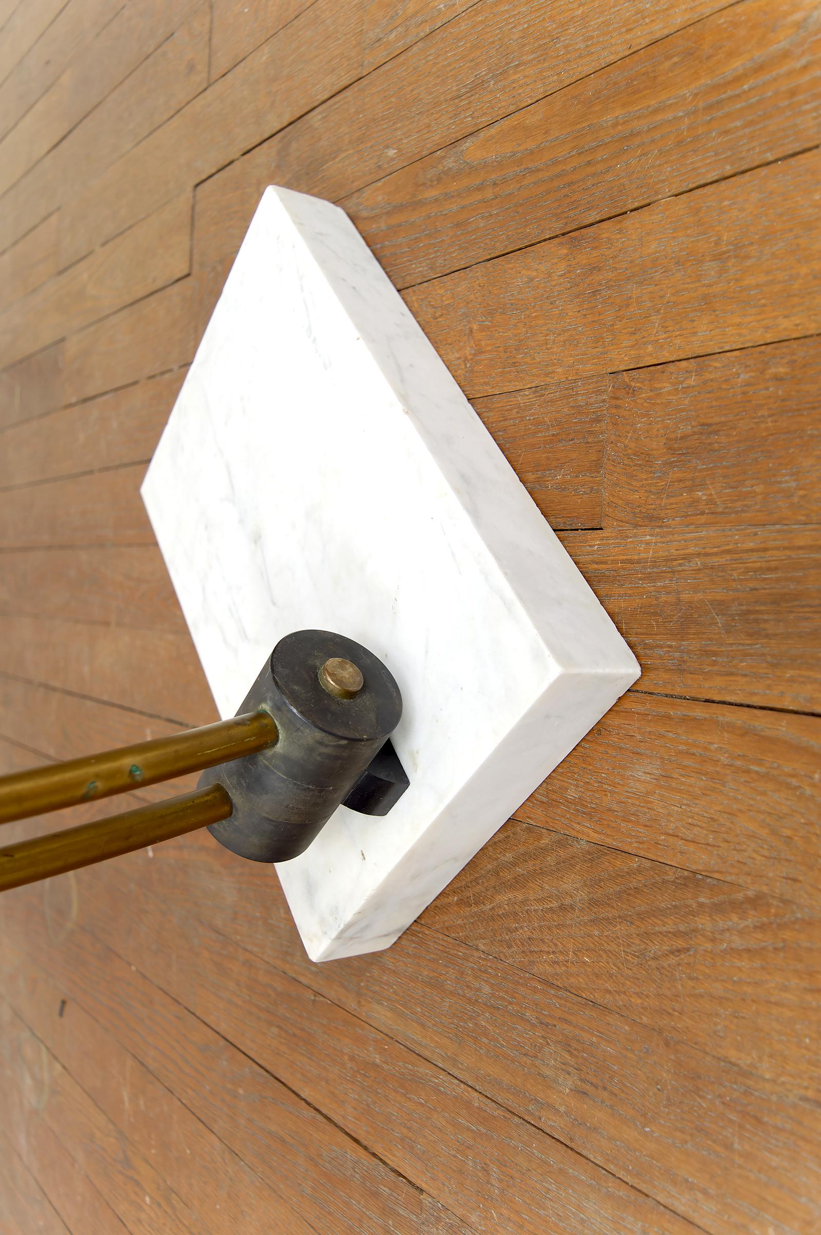 Important Adjustable Arc Floor Lamp on Marble Base, Italy, Circa 1970 For Sale 9