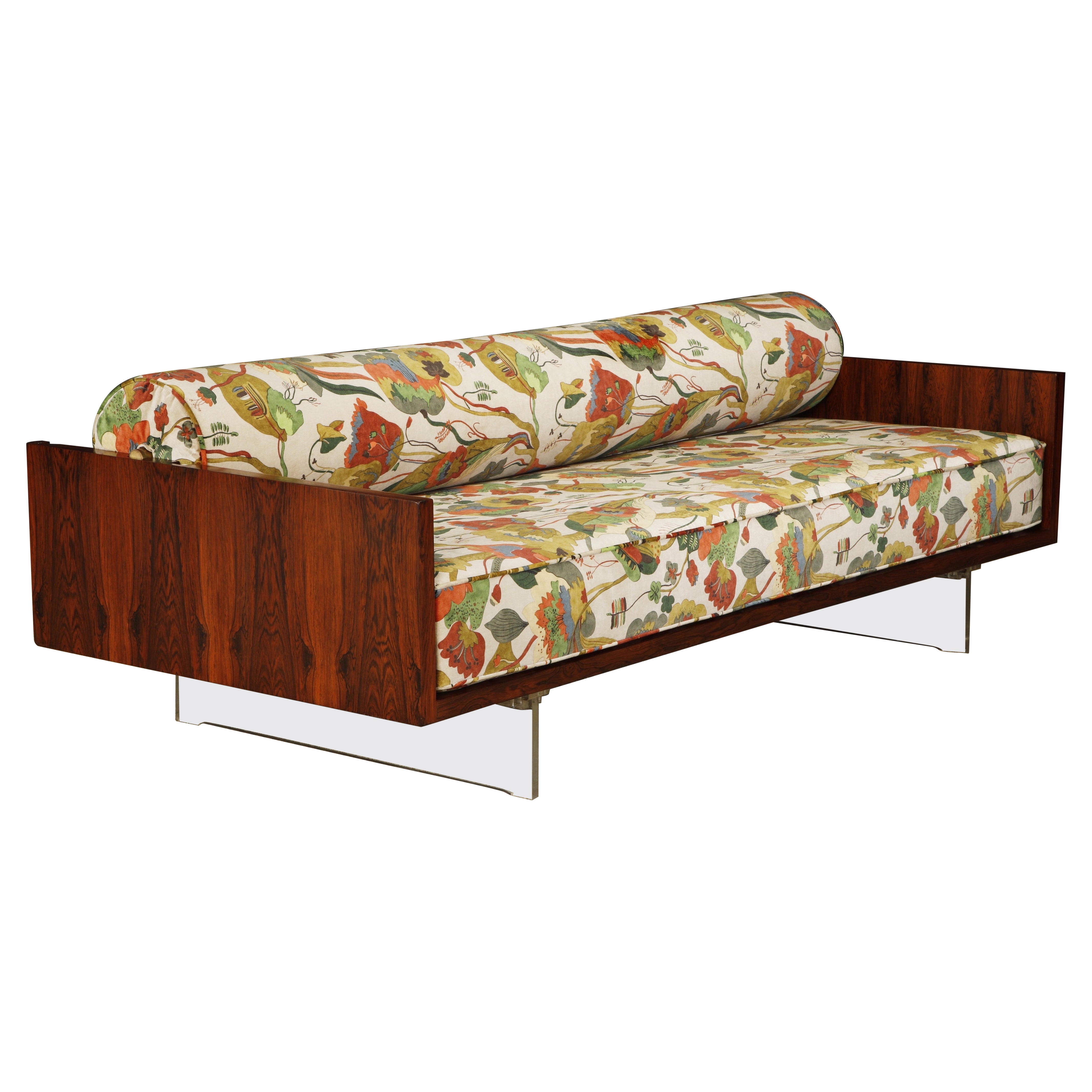 Important Adjustable 
Roll Back Day Bed
 Sofa by Kagan-Dreyfuss, 1950s, Signed en venta