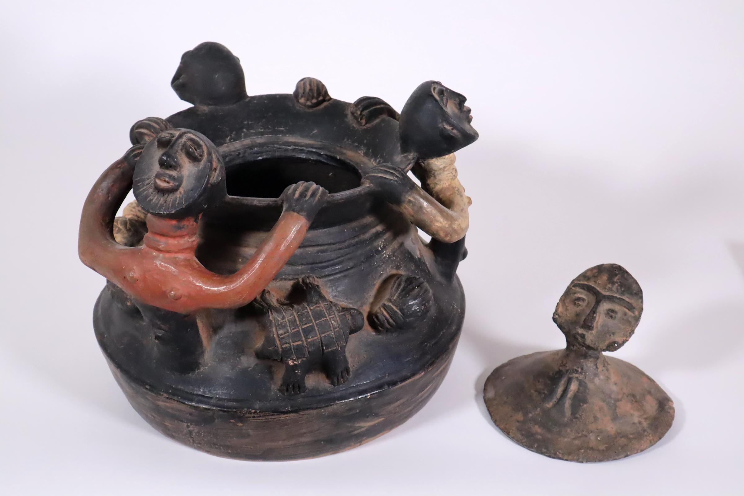 Hand-Crafted Store closing. Last chance clearance sale  Published Treasure Vessel African Art For Sale