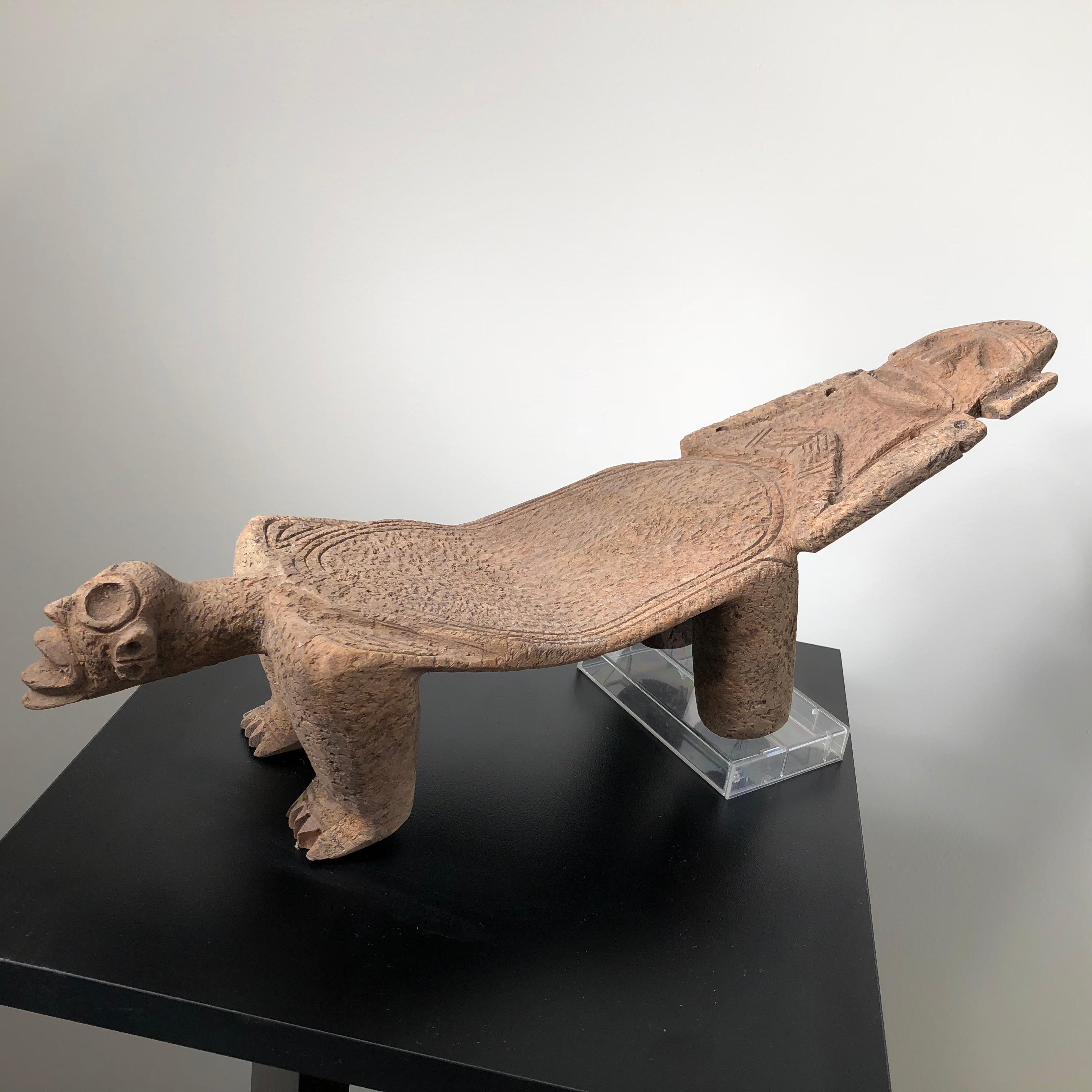 Hand-Carved Fine America’s Chieftain Ceremonial Wood Seat “Duho”