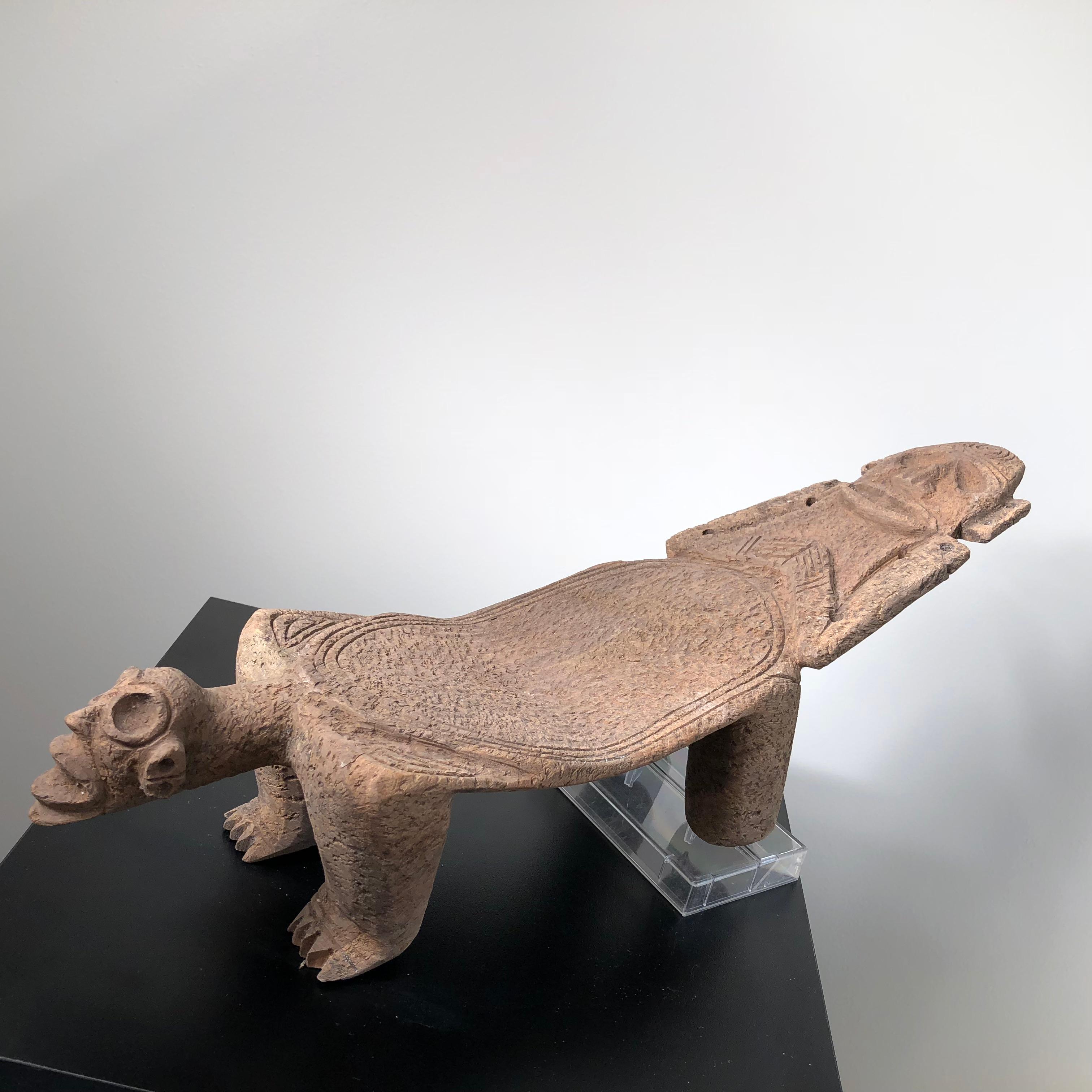 Fine America’s Chieftain Ceremonial Wood Seat “Duho” In Good Condition In South Burlington, VT