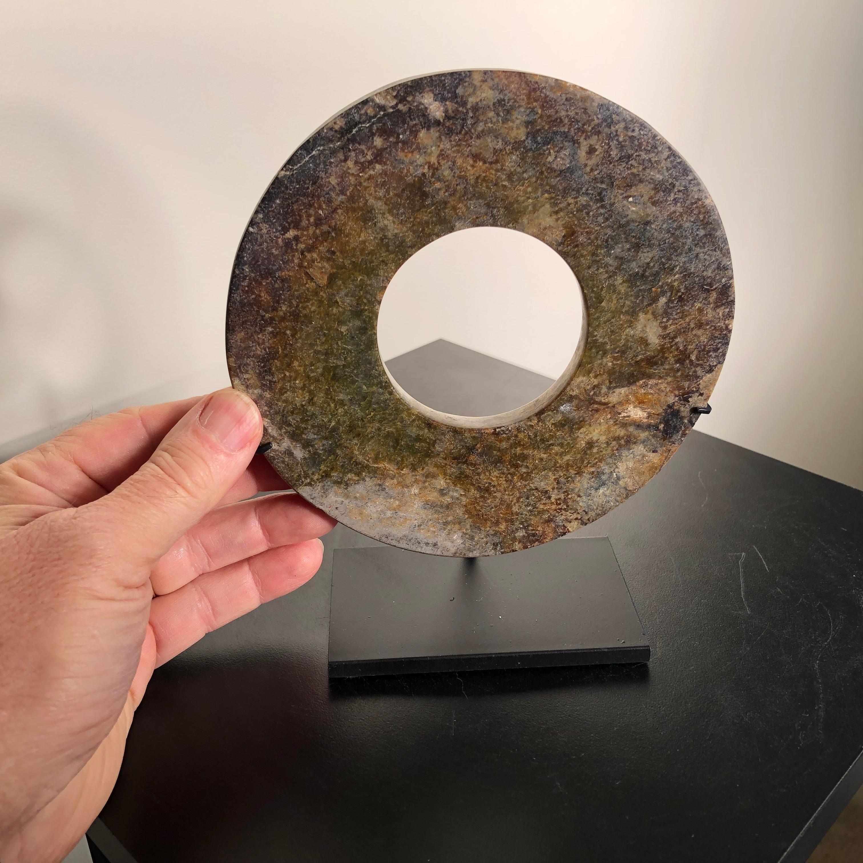 Important Ancient Chinese Heavenly Jade Bi Disc  with  Letter Of Authenticity 6