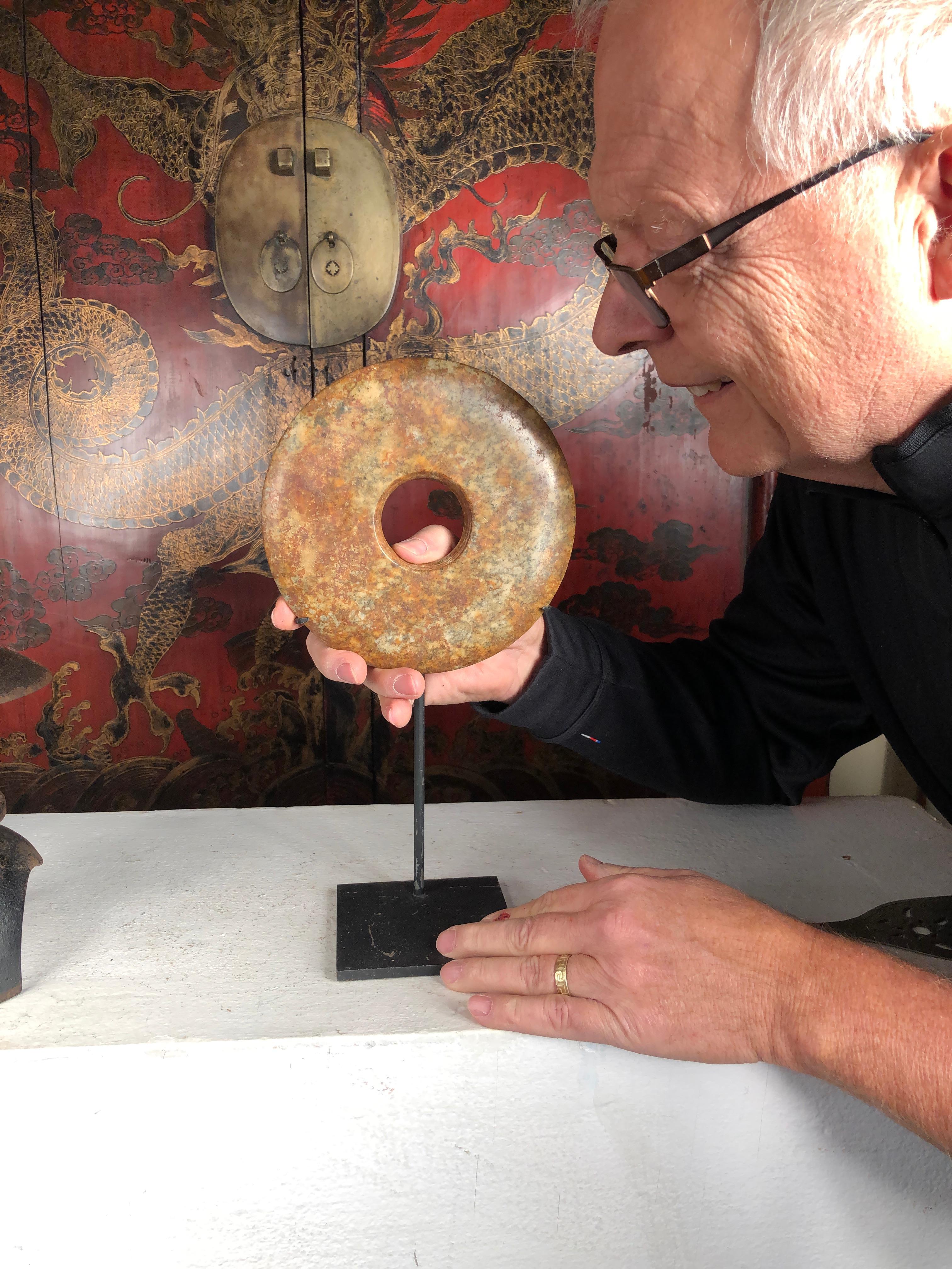 Beautiful thick specimen from our private collection

This is an authentic Chinese ancient jade bi disc from the Qi Jia Culture, Northwestern China, 3,000-2,000 BCE. This comes from our private collection. 

Including our Certificate of