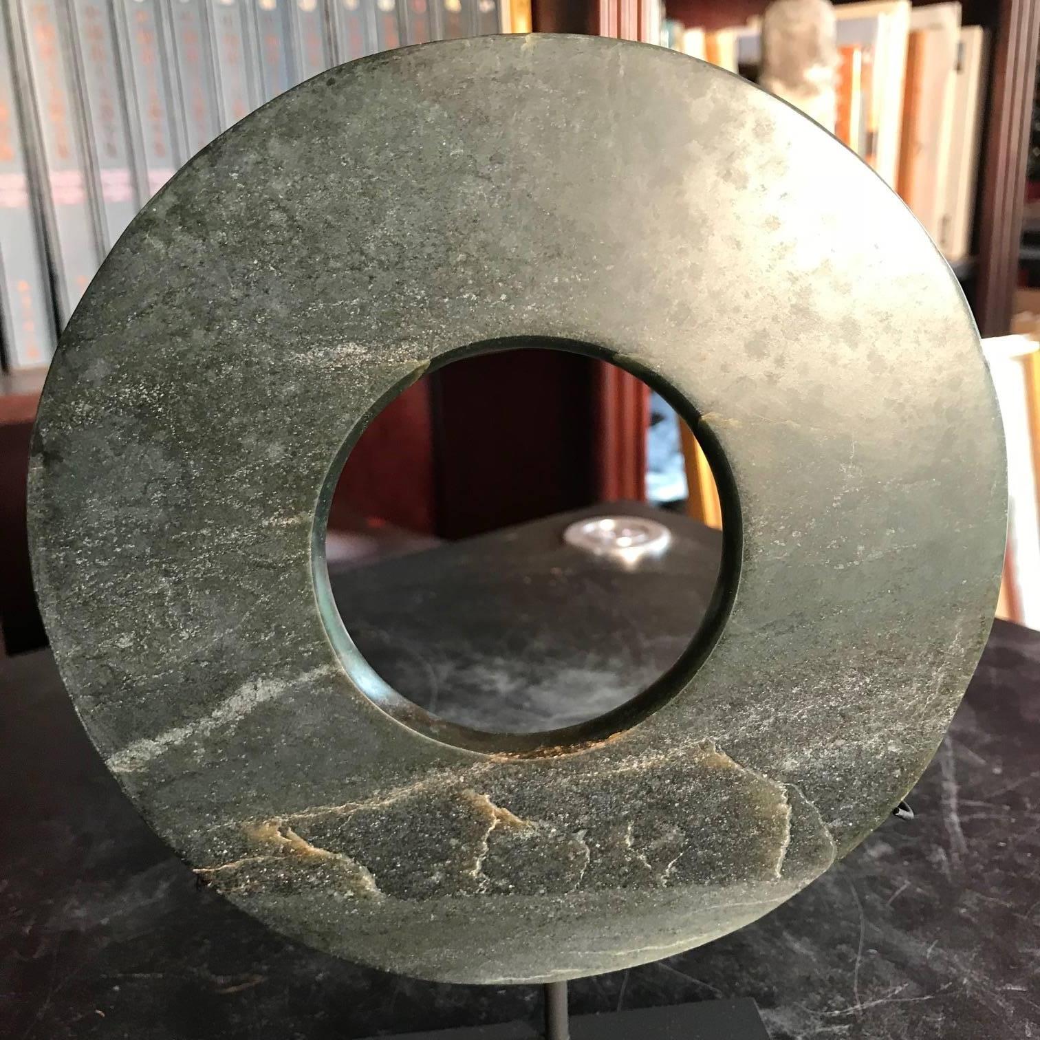 Important Ancient Chinese Heavenly Jade Bi Disc  2