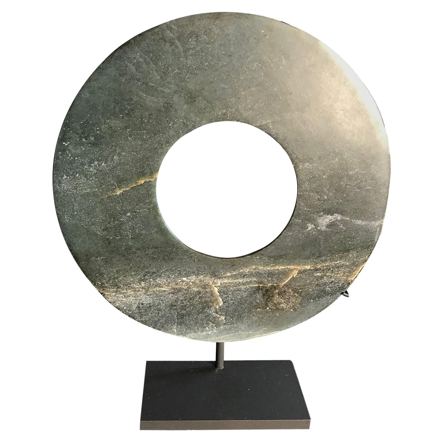 Important Ancient Chinese Heavenly Jade Bi Disc