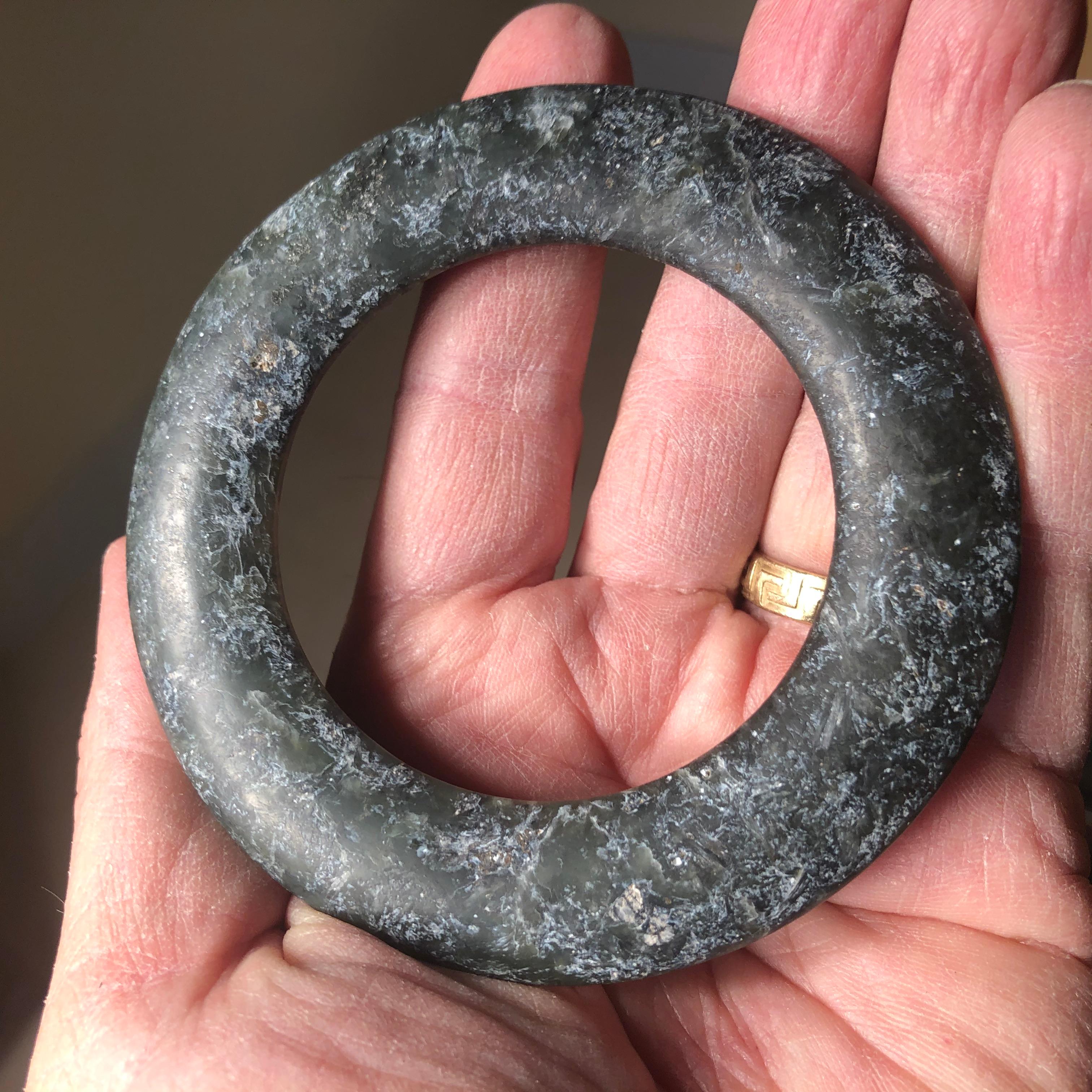 Important Ancient Chinese Round Jade Ring Bi Disc, 2000 BCE 8