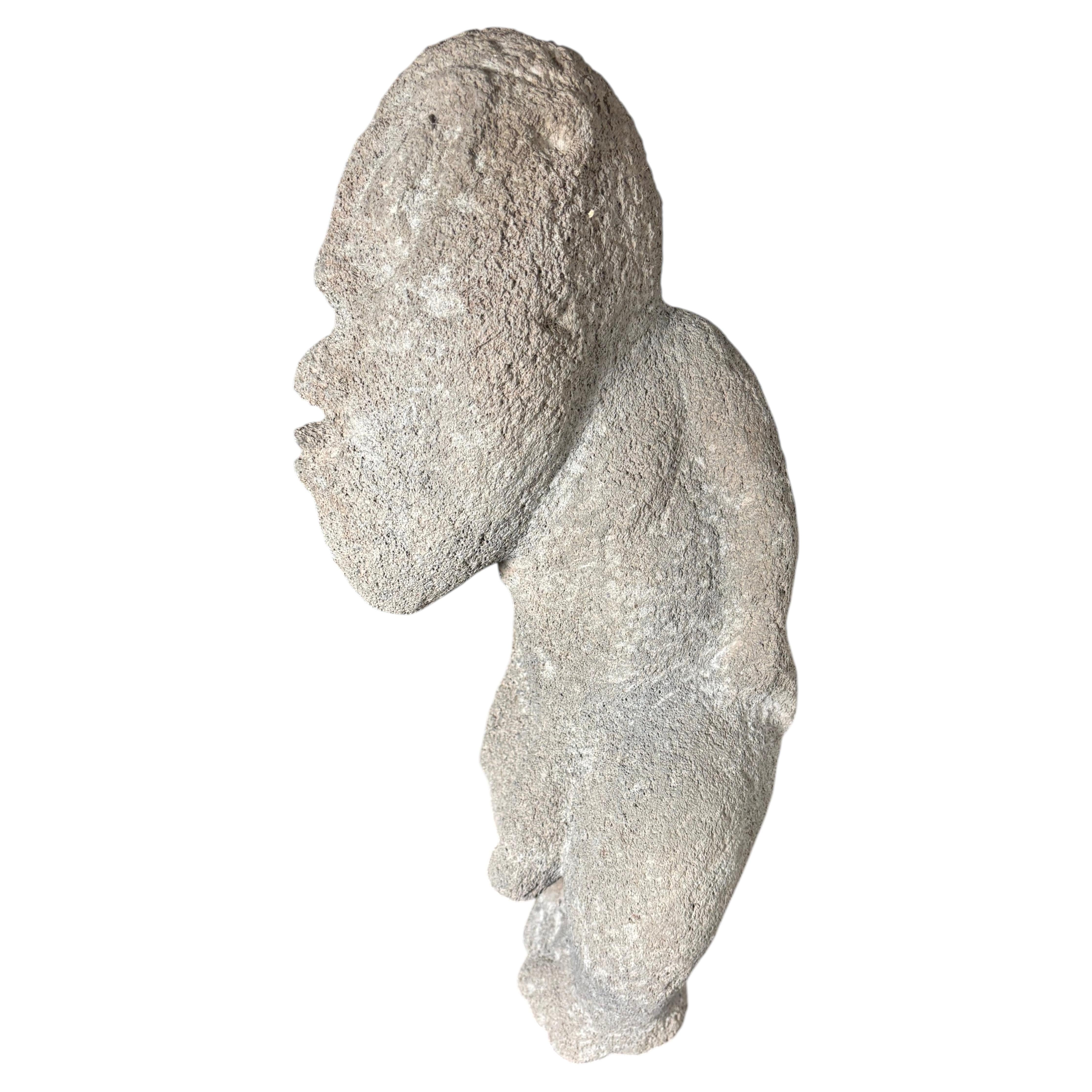 Important Ancient Hawaiian Aumakua Stone Sculpture with Provenance