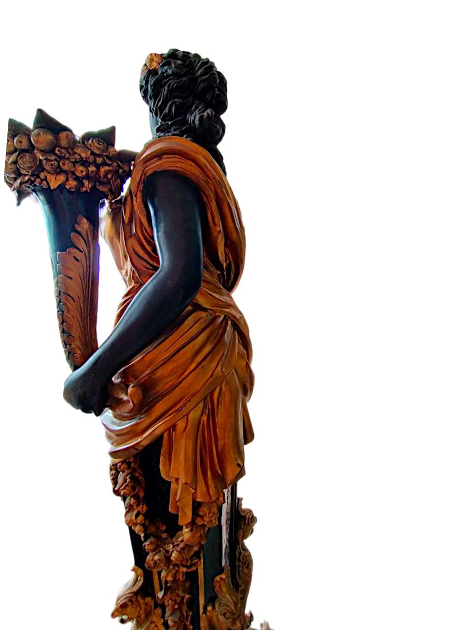 Importante et impressionnante paire de sculptures en bronze du XIXe siècle en vente 4