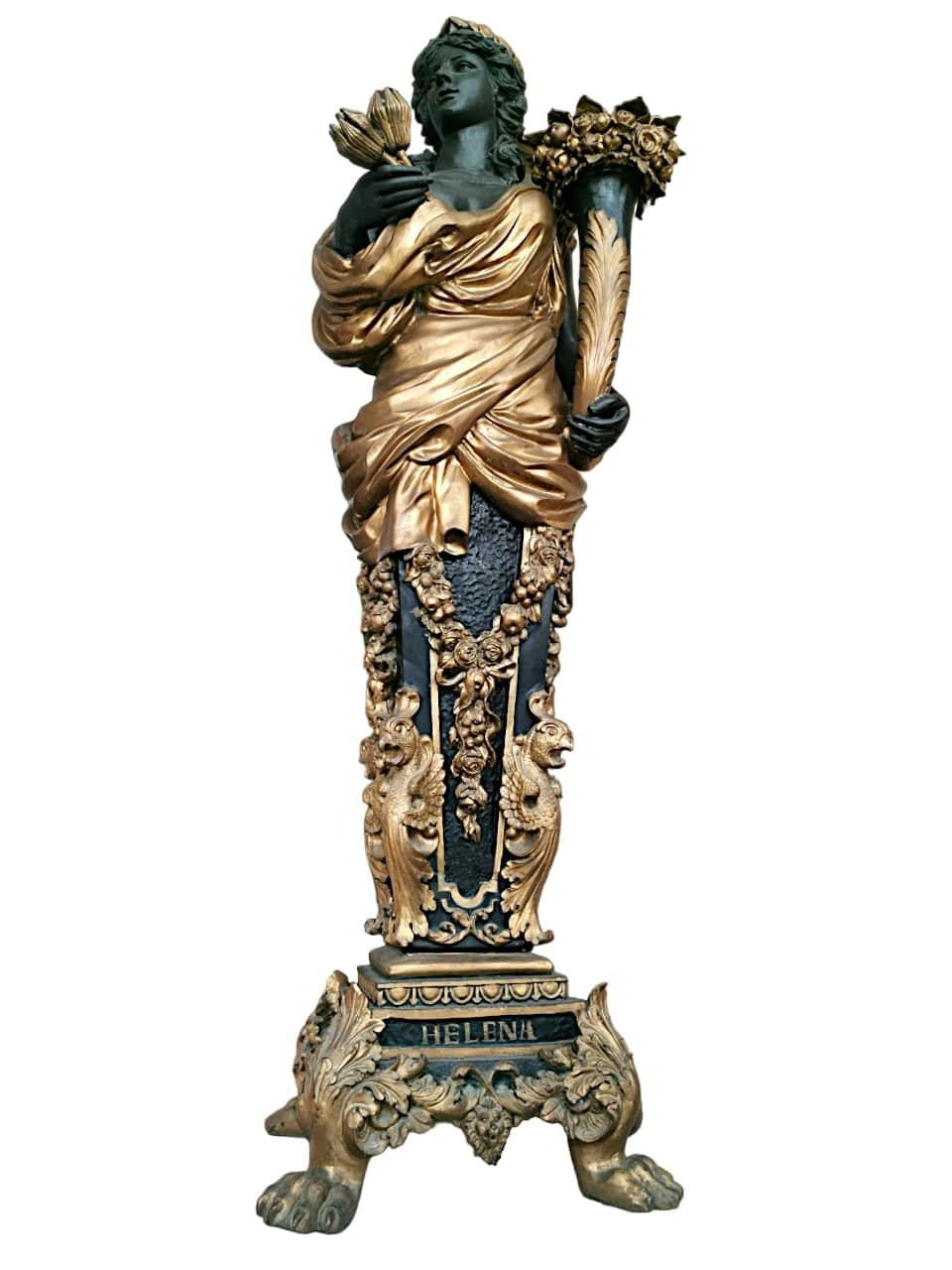 Importante et impressionnante paire de sculptures en bronze du XIXe siècle en vente 6