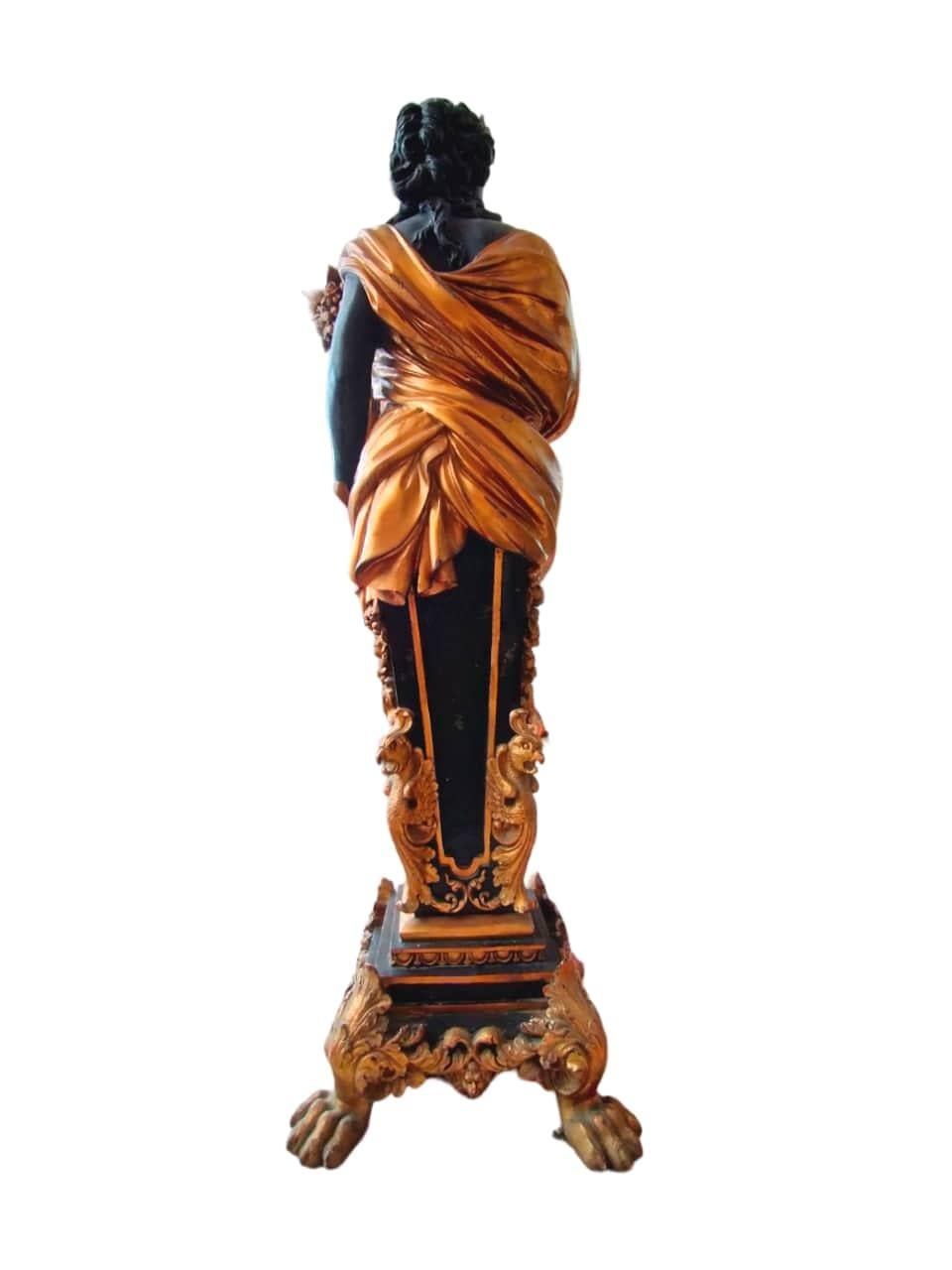 Importante et impressionnante paire de sculptures en bronze du XIXe siècle en vente 8