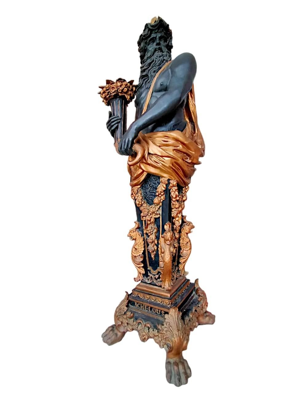 Européen Importante et impressionnante paire de sculptures en bronze du XIXe siècle en vente