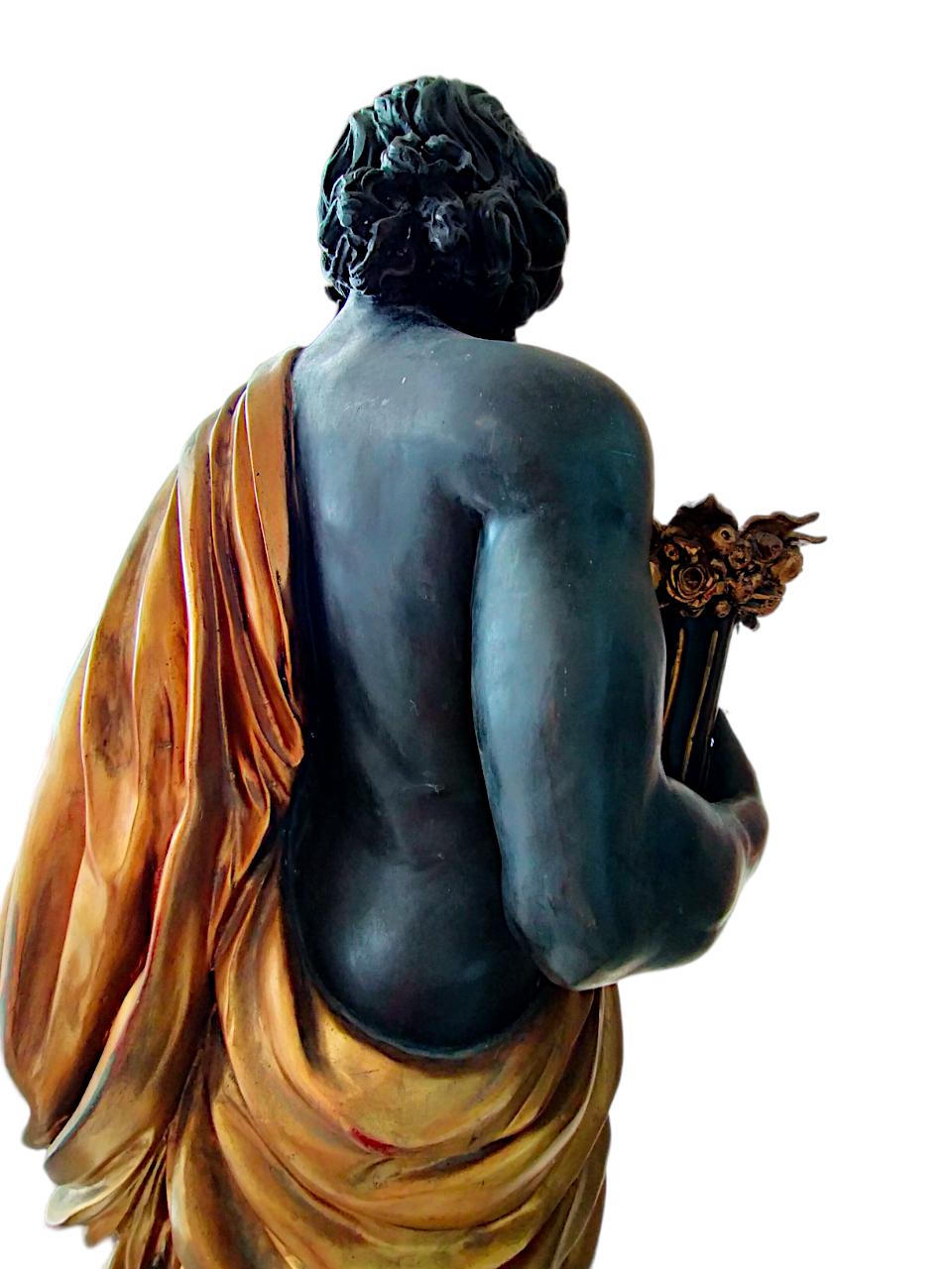 Importante et impressionnante paire de sculptures en bronze du XIXe siècle en vente 1